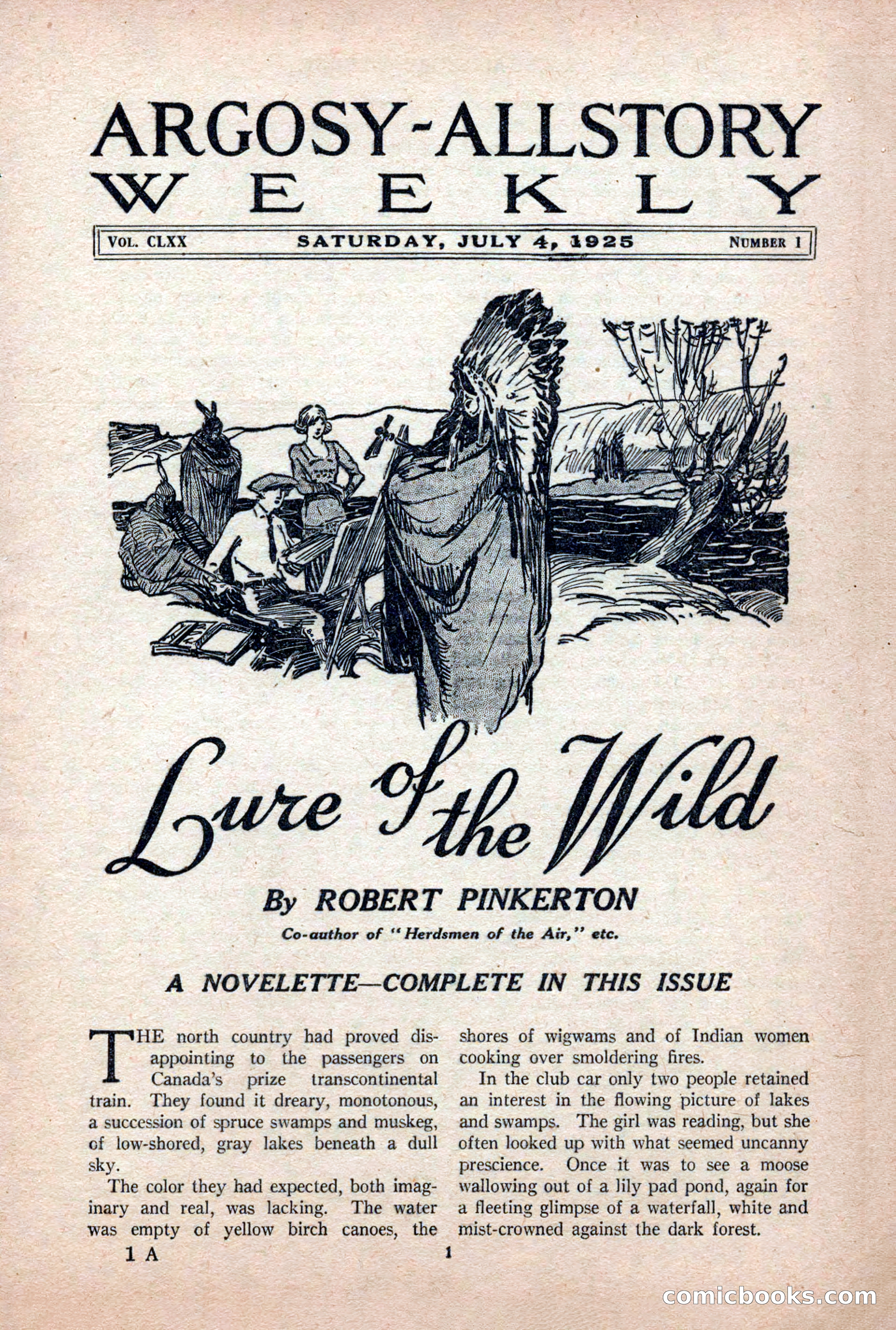 Argosy All-Story Weekly — "Lure of the Wild" — page 13 of 174