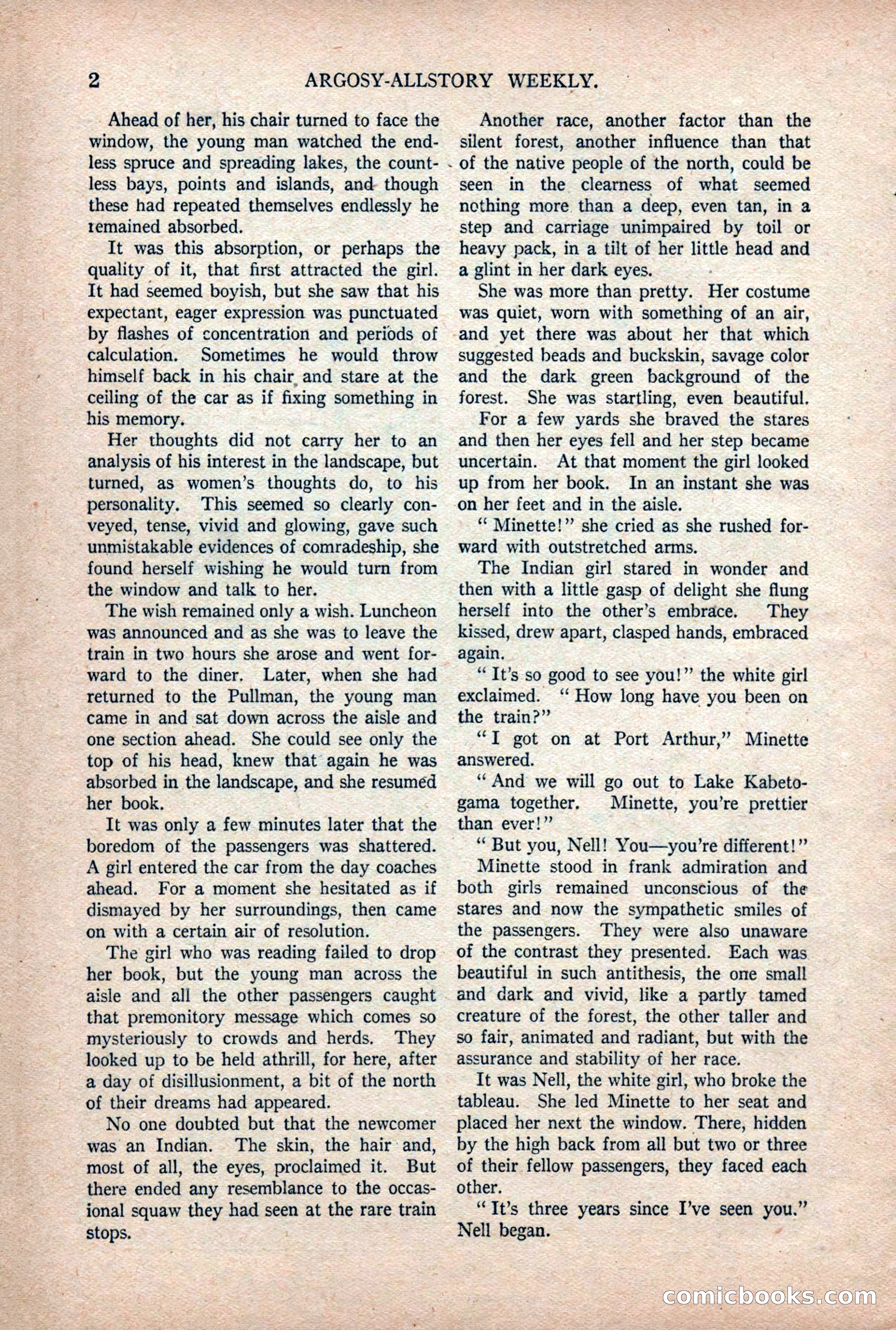 Argosy All-Story Weekly — "Lure of the Wild" — page 14 of 174