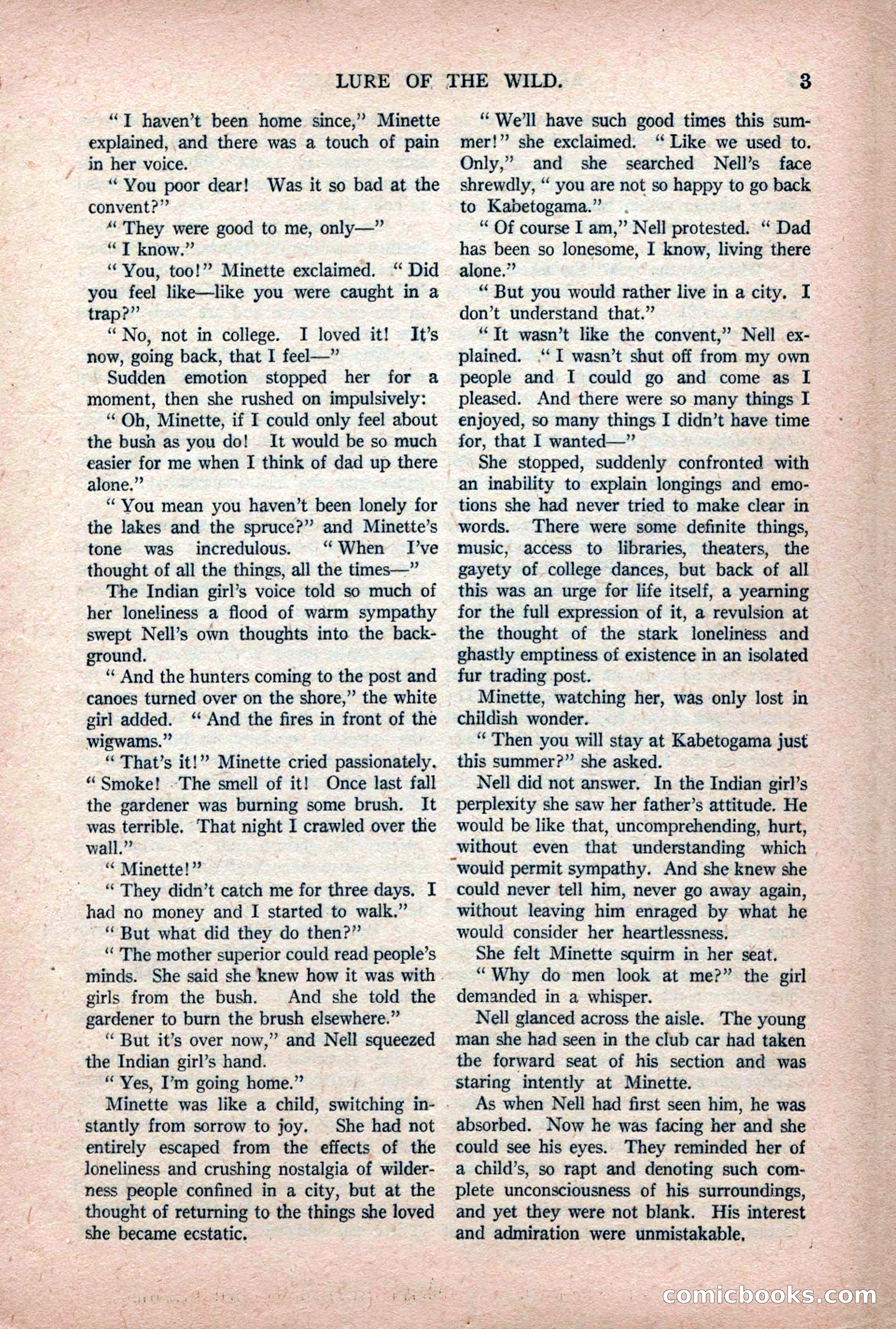 Argosy All-Story Weekly — "Lure of the Wild" — page 15 of 174