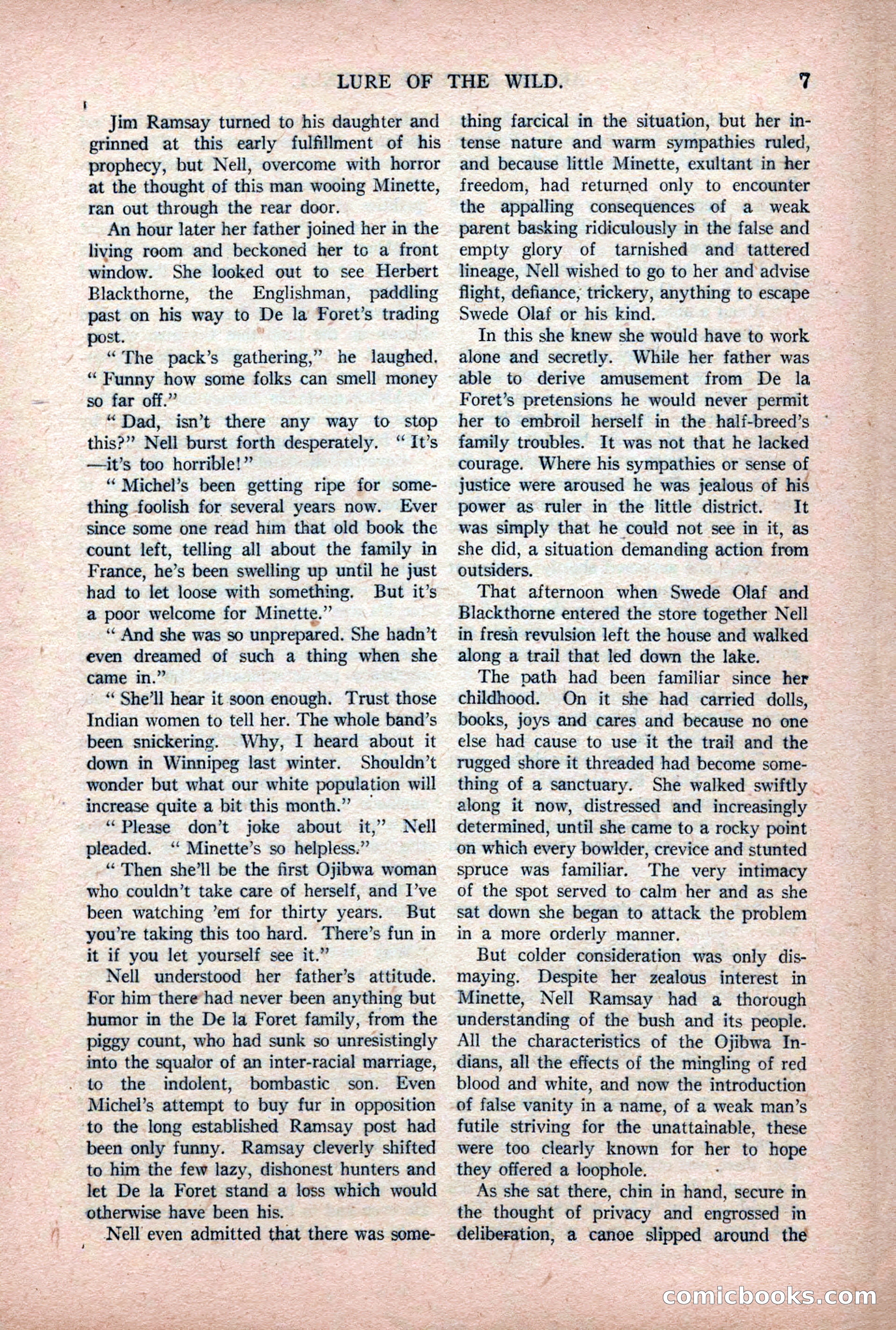 Argosy All-Story Weekly — "Lure of the Wild" — page 19 of 174