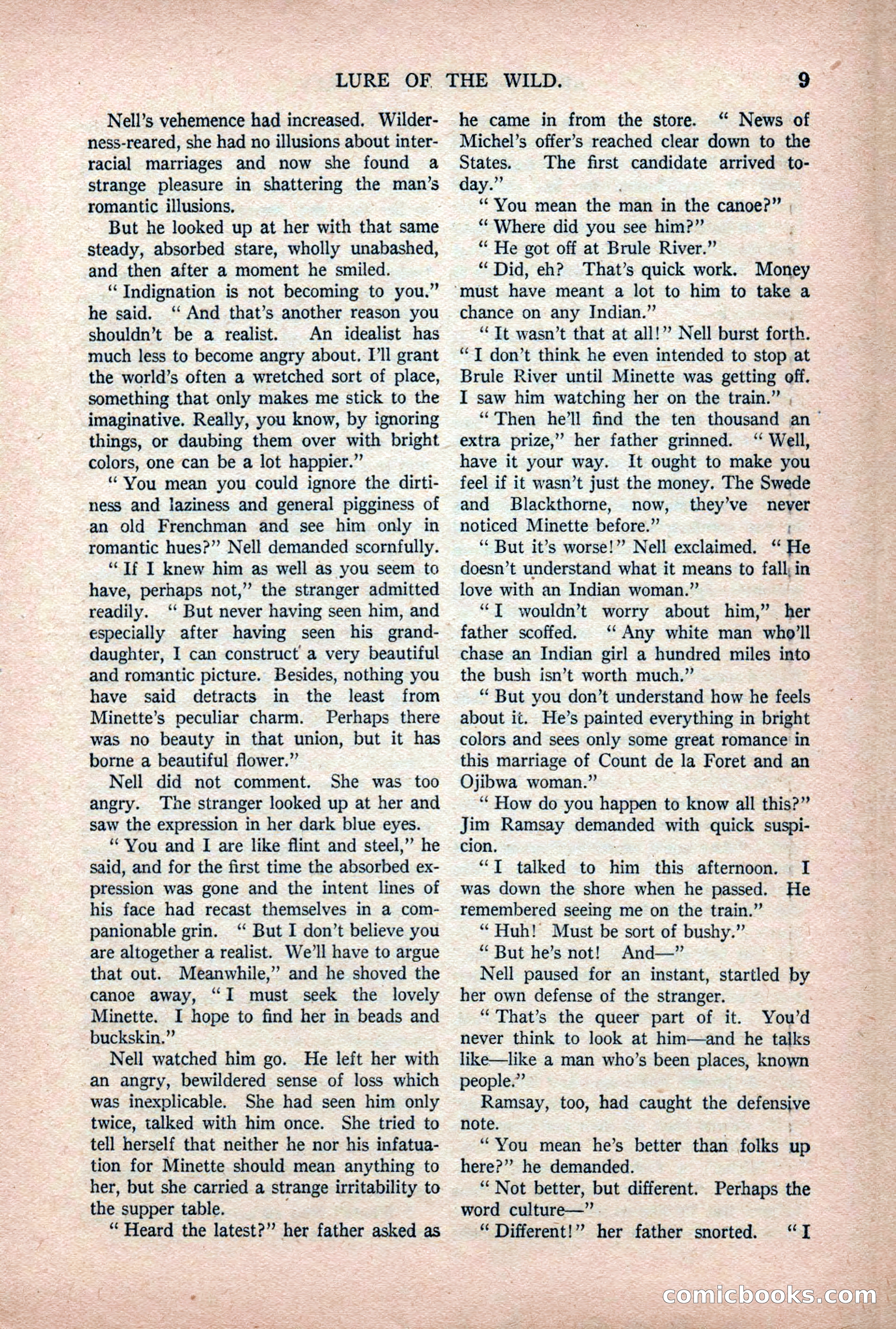 Argosy All-Story Weekly — "Lure of the Wild" — page 21 of 174