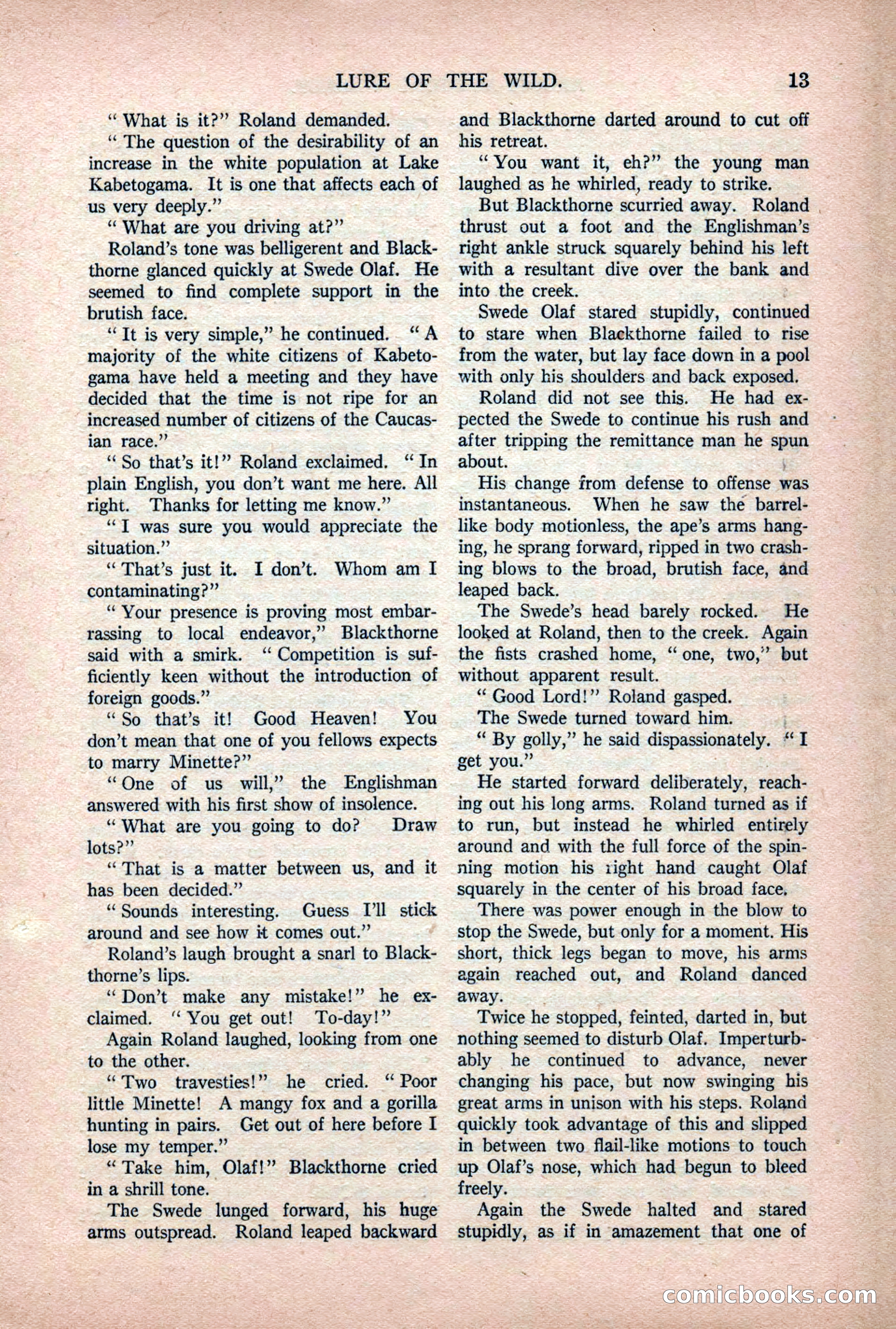 Argosy All-Story Weekly — "Lure of the Wild" — page 25 of 174