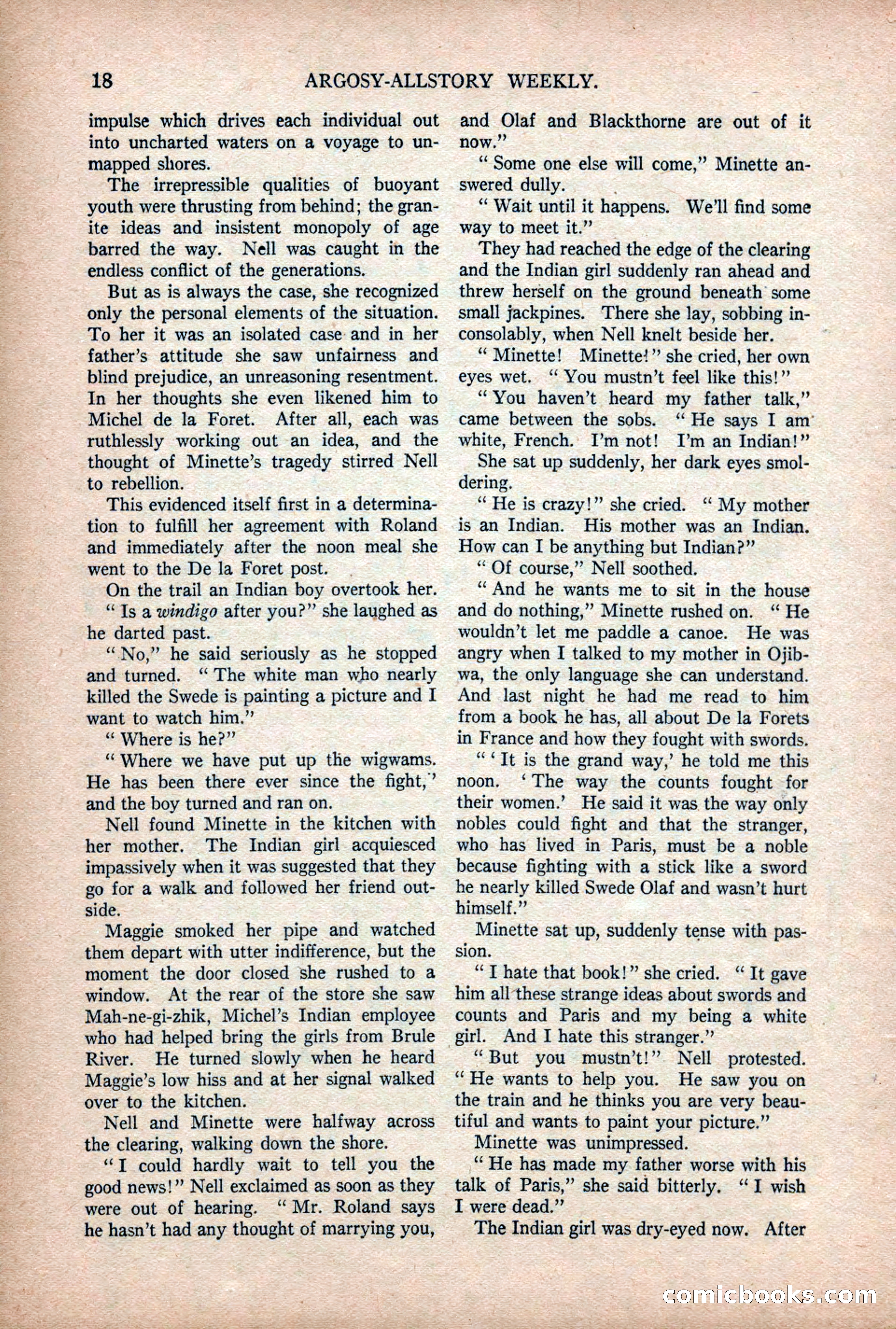 Argosy All-Story Weekly — "Lure of the Wild" — page 30 of 174