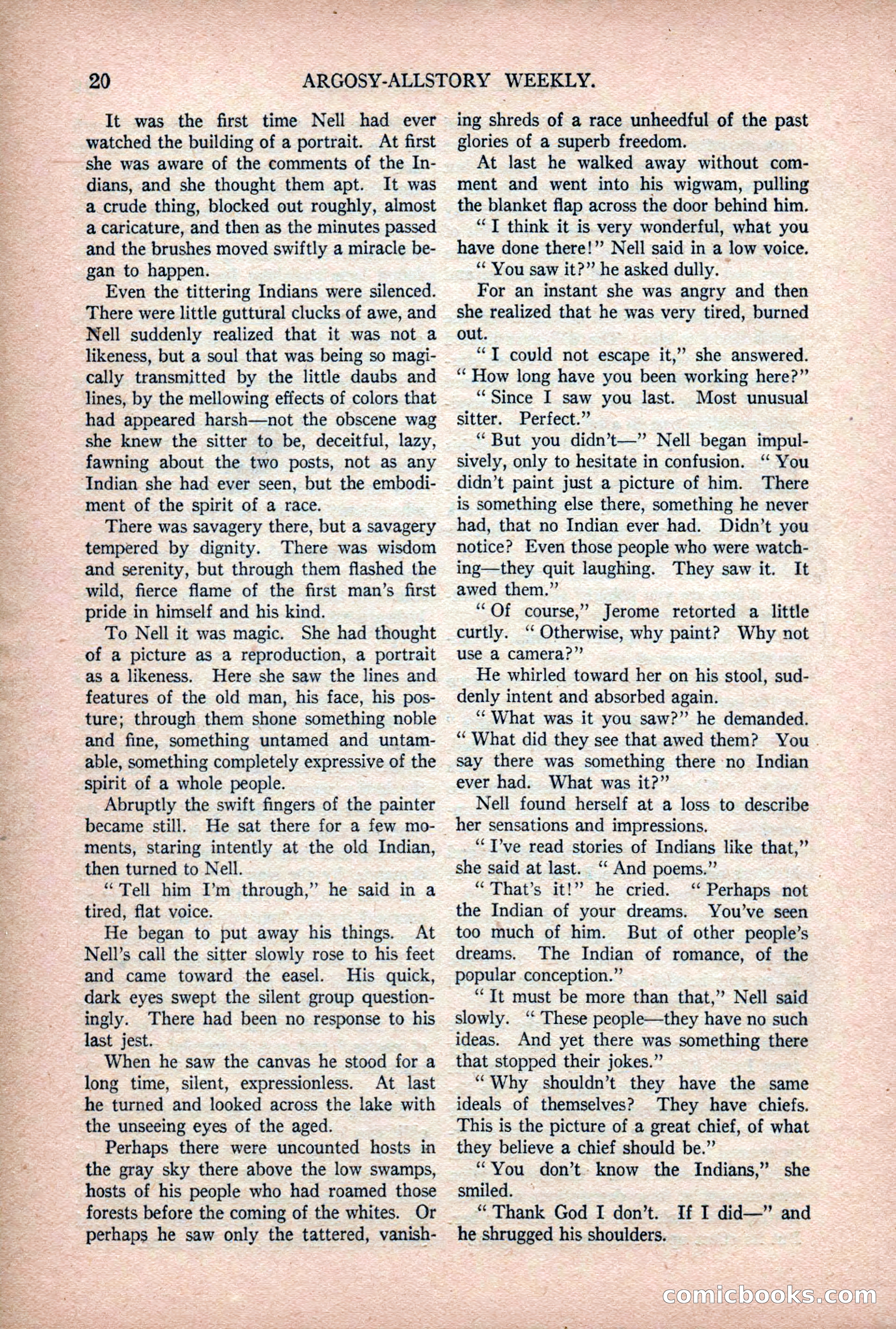 Argosy All-Story Weekly — "Lure of the Wild" — page 32 of 174