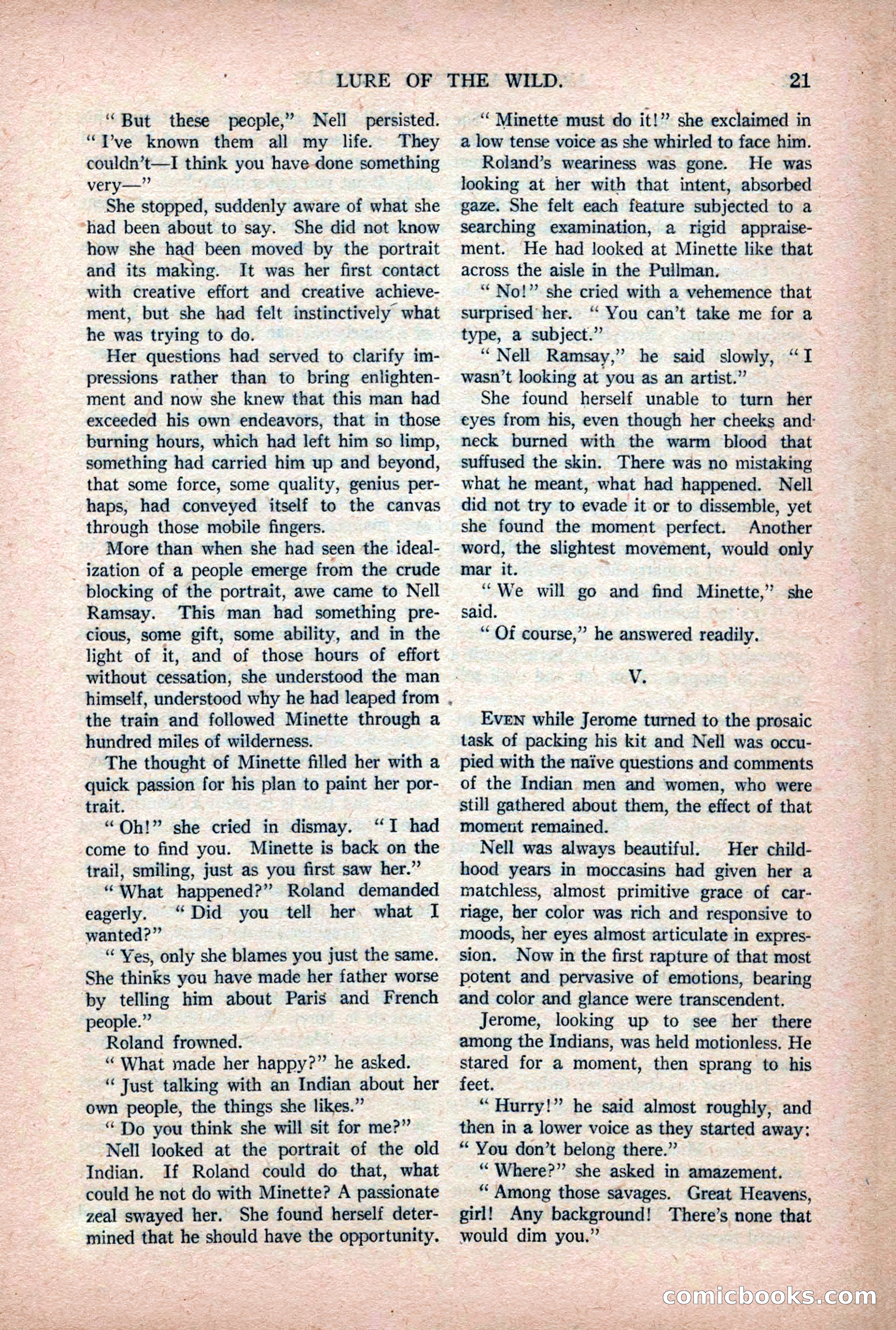 Argosy All-Story Weekly — "Lure of the Wild" — page 33 of 174