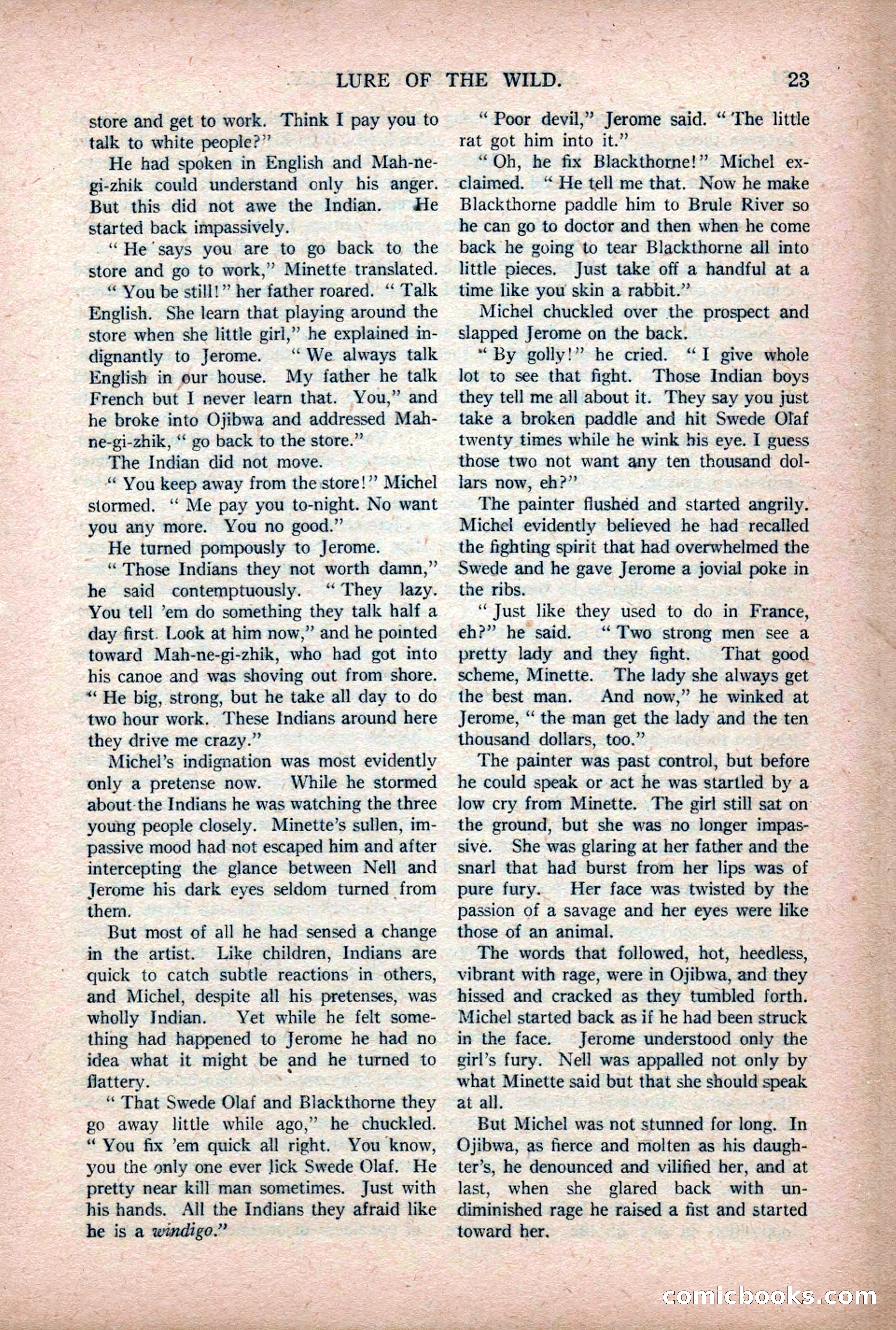 Argosy All-Story Weekly — "Lure of the Wild" — page 35 of 174