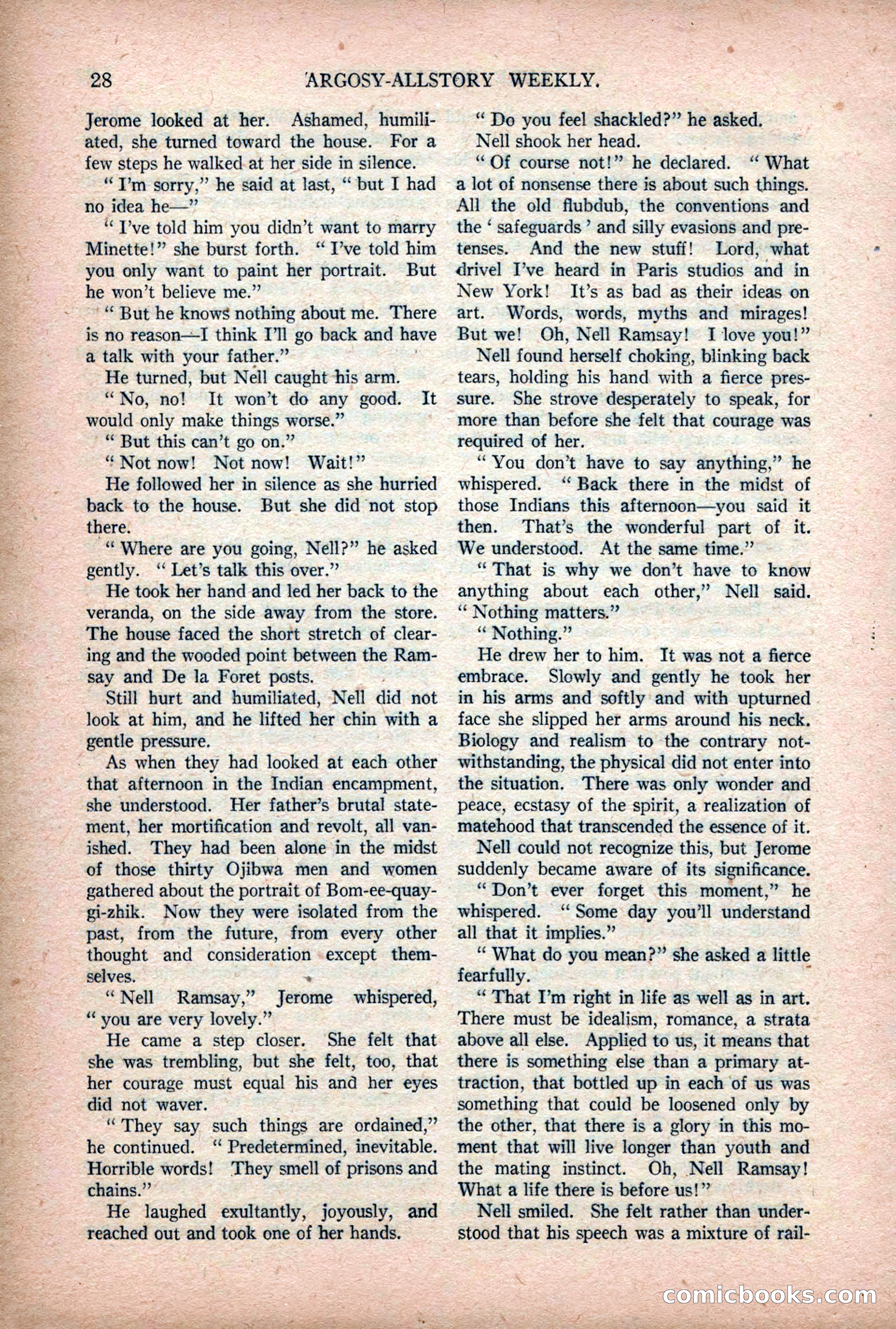 Argosy All-Story Weekly — "Lure of the Wild" — page 40 of 174
