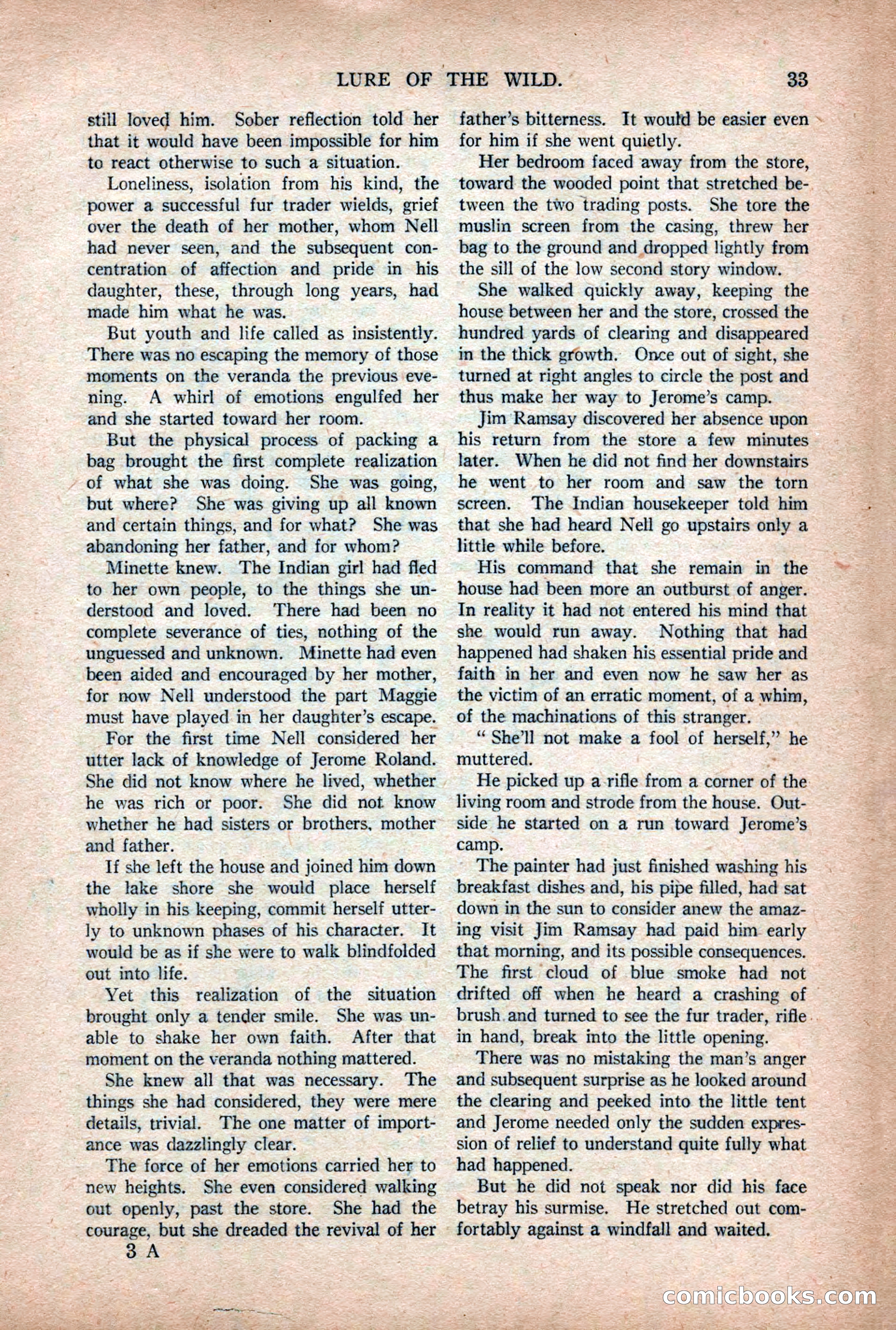 Argosy All-Story Weekly — "Lure of the Wild" — page 45 of 174