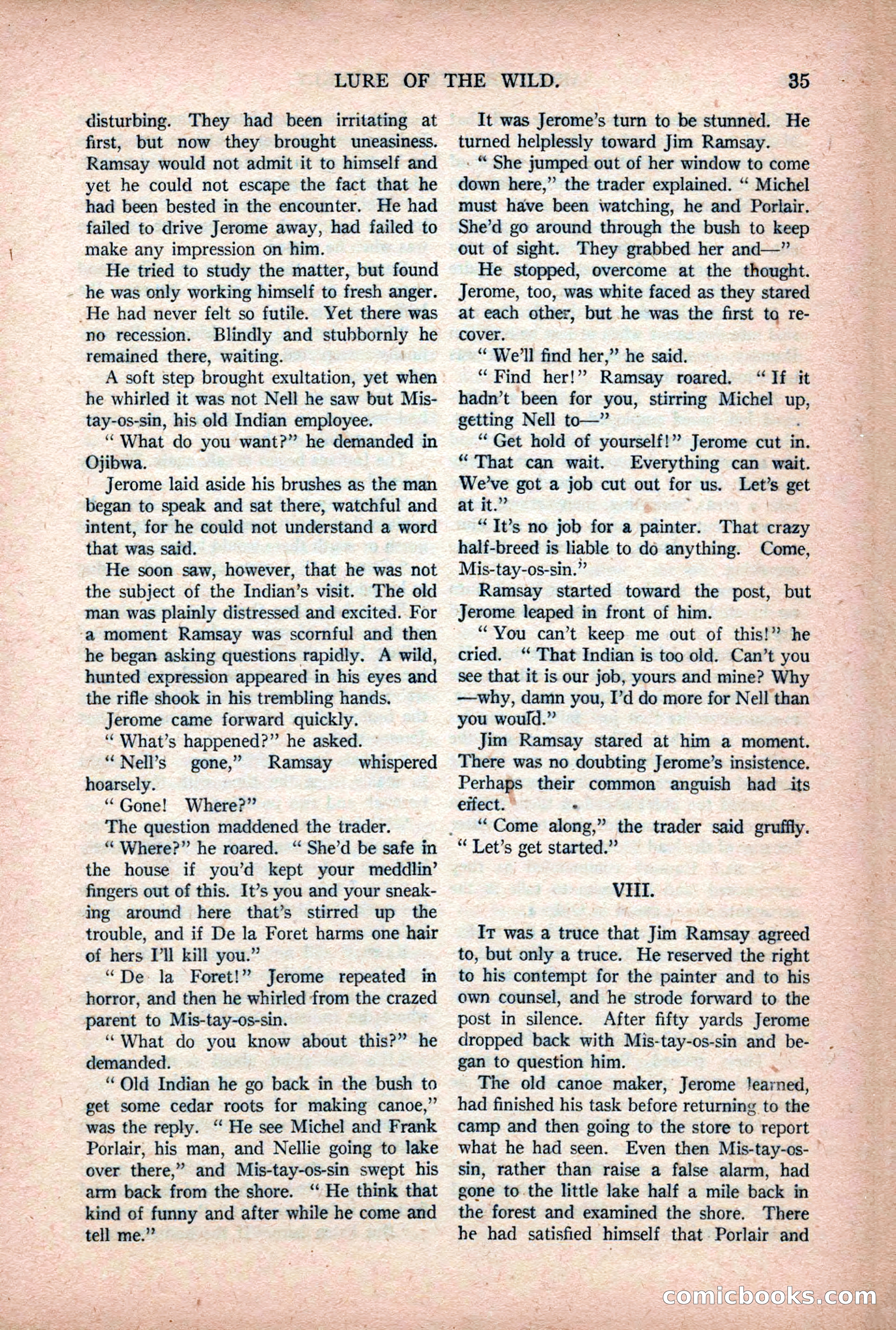 Argosy All-Story Weekly — "Lure of the Wild" — page 47 of 174