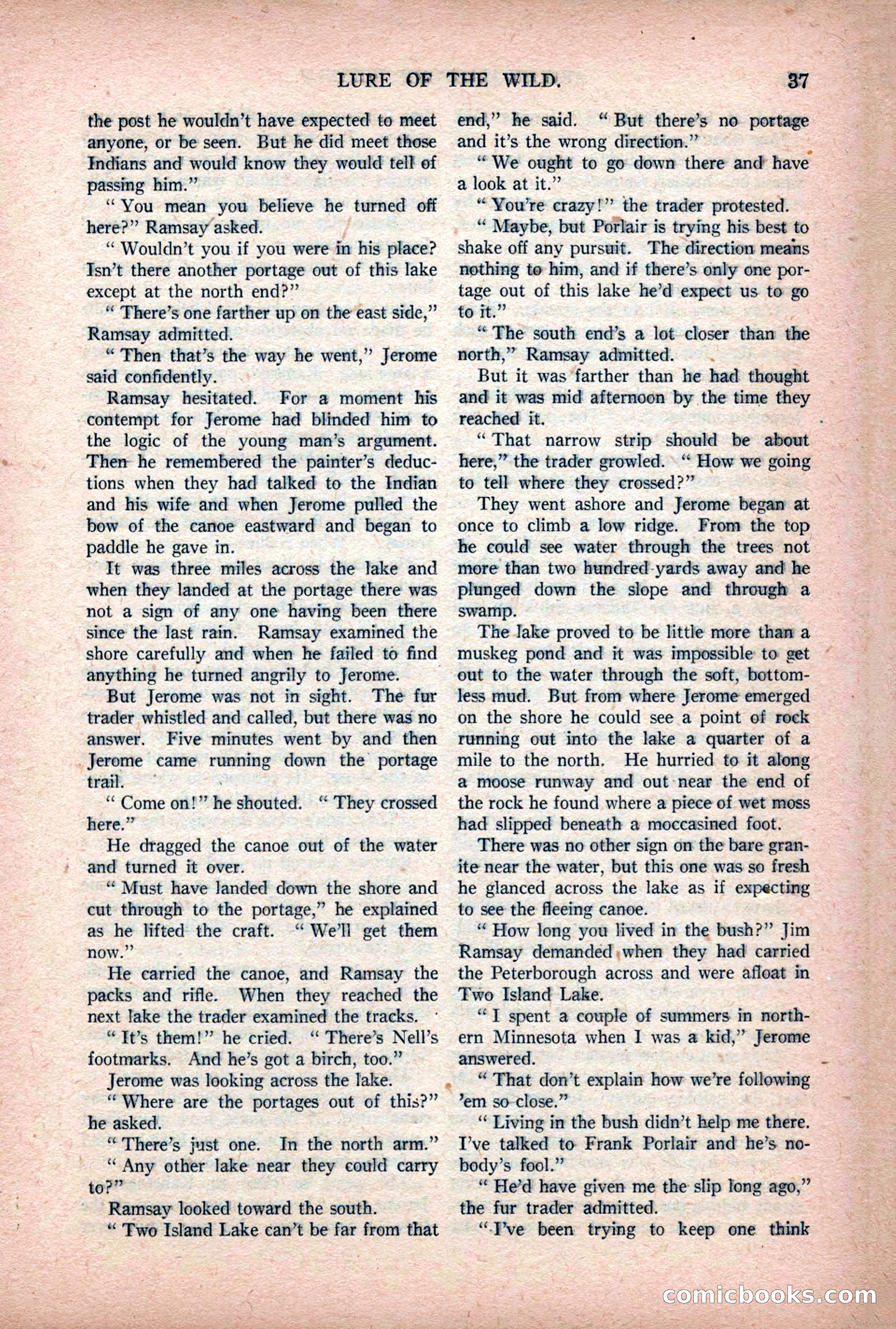 Argosy All-Story Weekly — "Lure of the Wild" — page 49 of 174