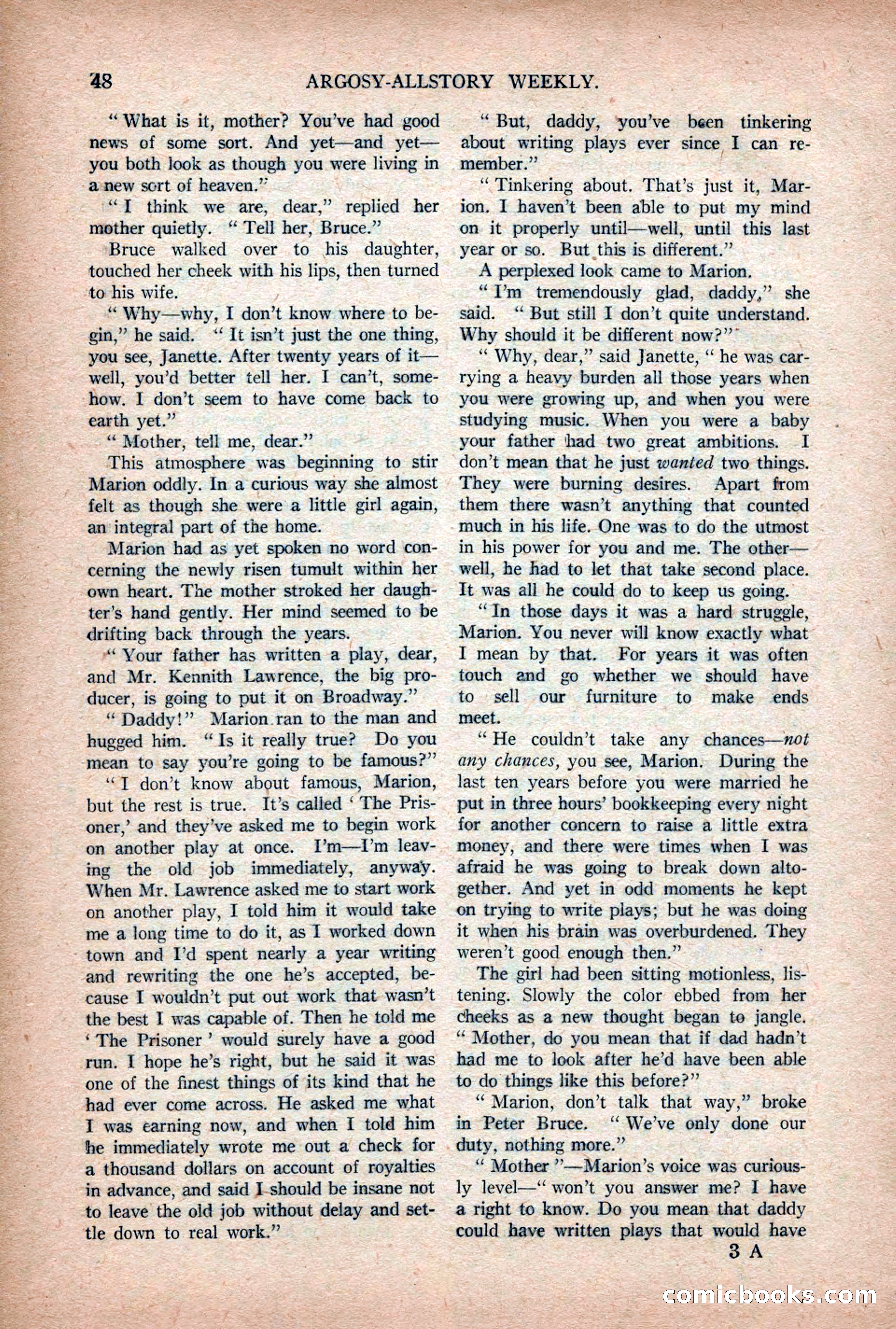 Argosy All-Story Weekly — "Lure of the Wild" — page 60 of 174