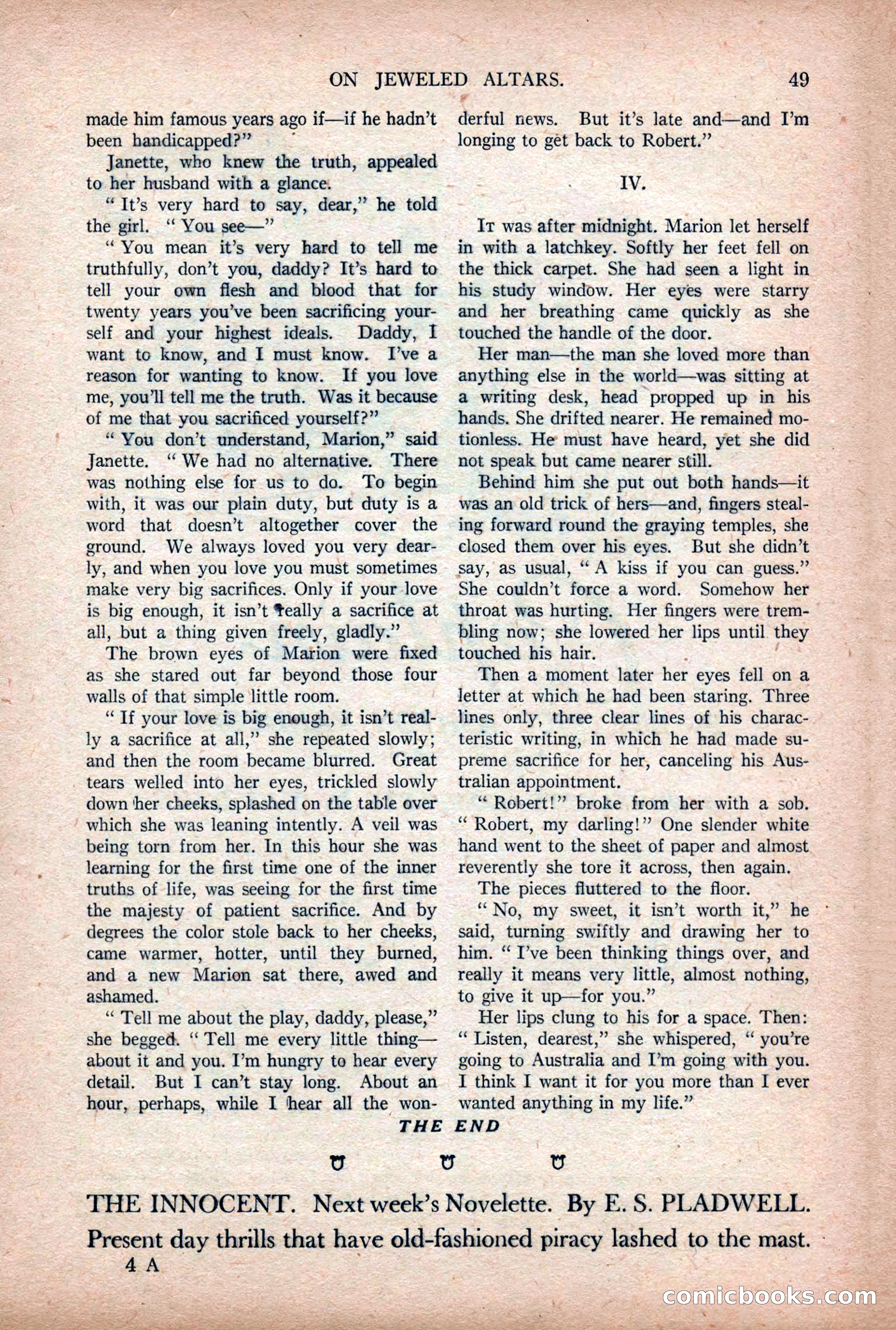 Argosy All-Story Weekly — "Lure of the Wild" — page 61 of 174