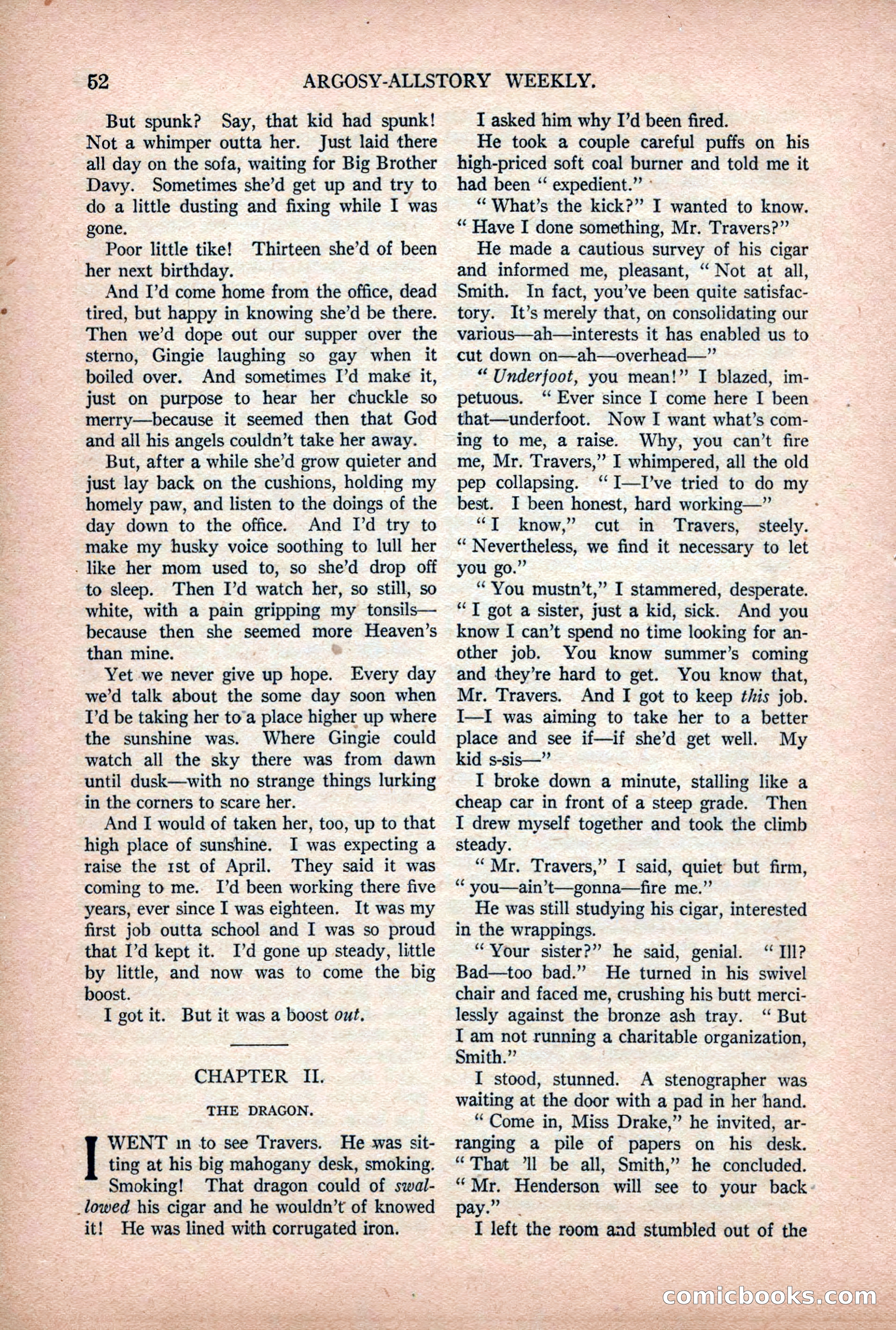 Argosy All-Story Weekly — "Lure of the Wild" — page 64 of 174