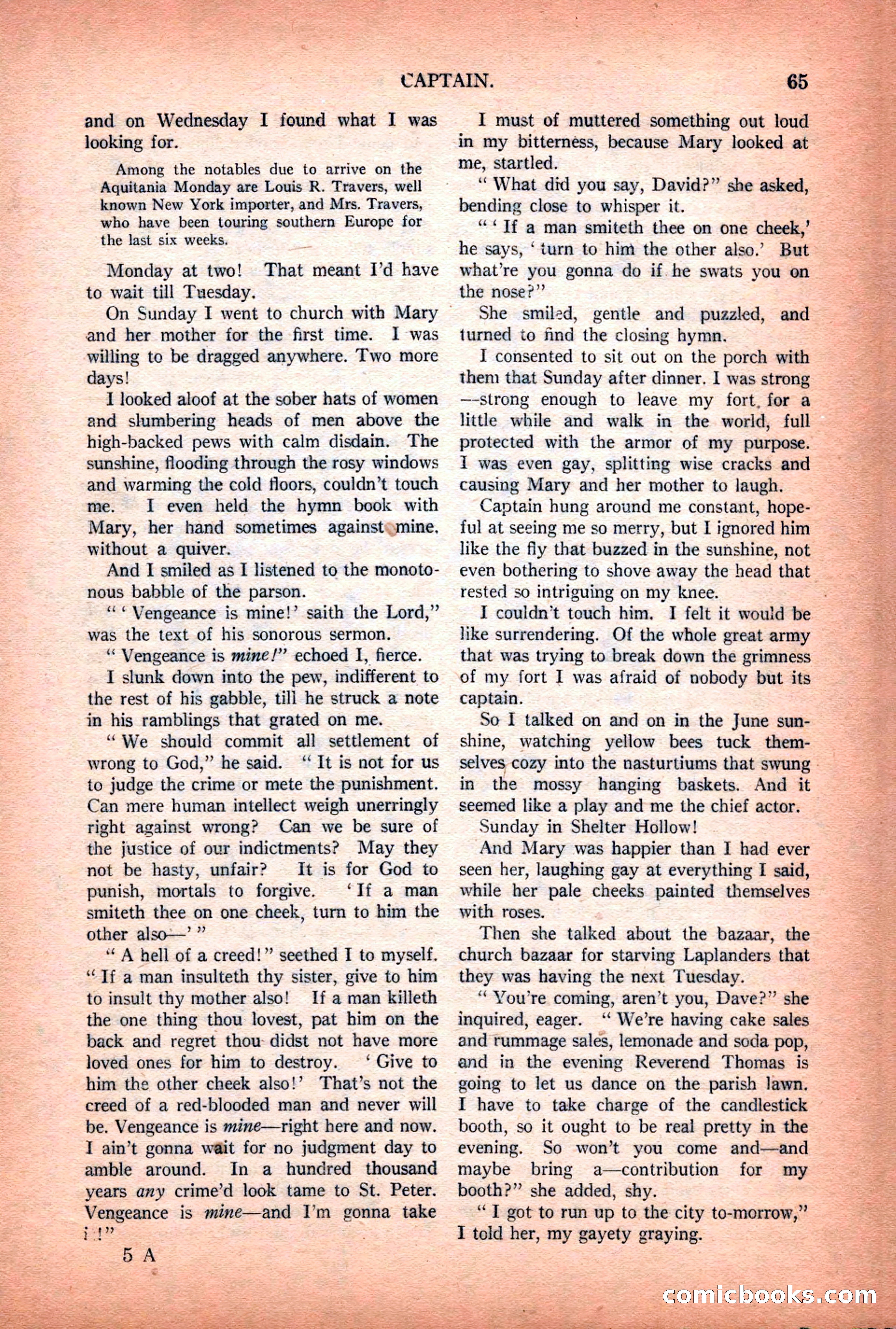 Argosy All-Story Weekly — "Lure of the Wild" — page 77 of 174