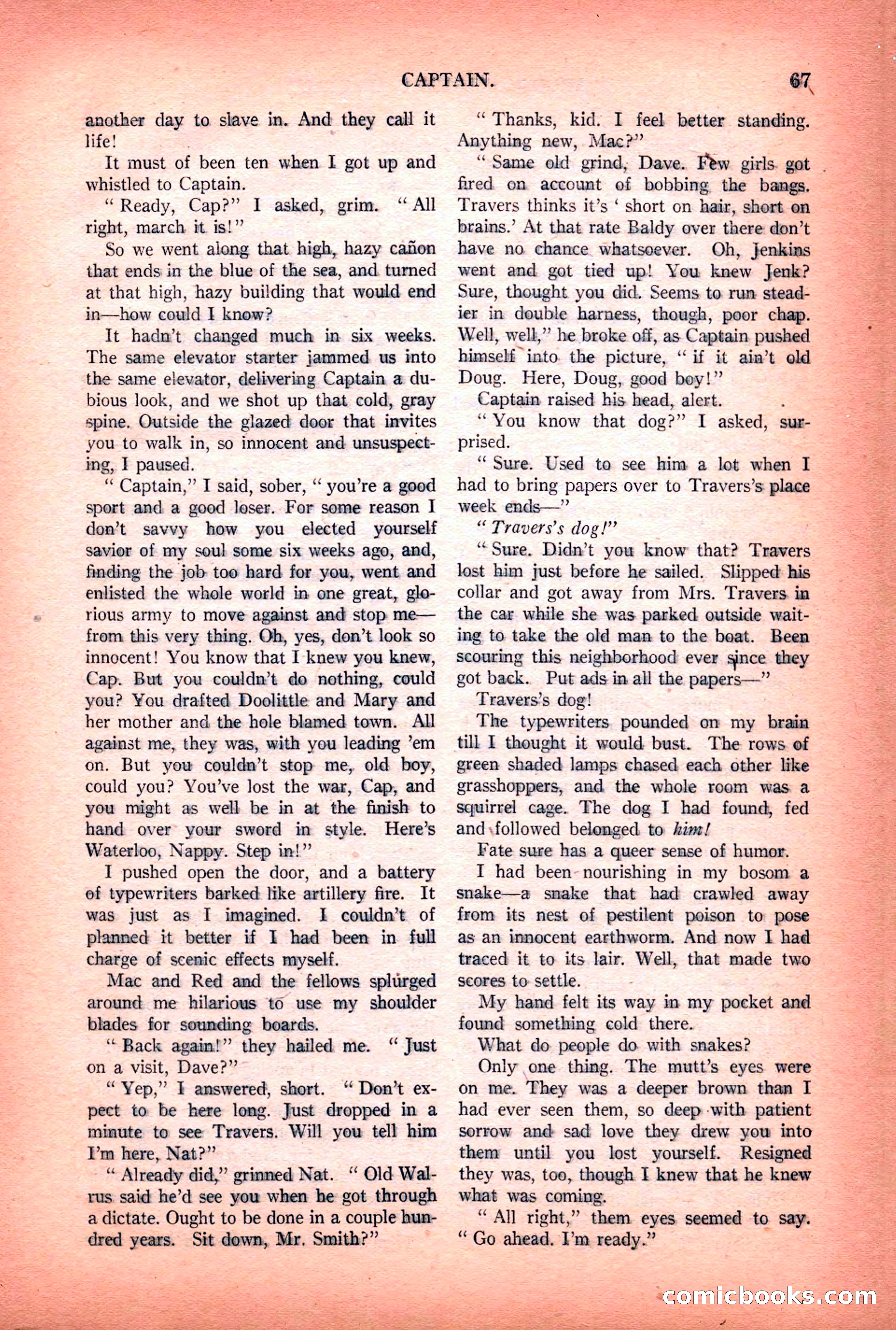 Argosy All-Story Weekly — "Lure of the Wild" — page 79 of 174
