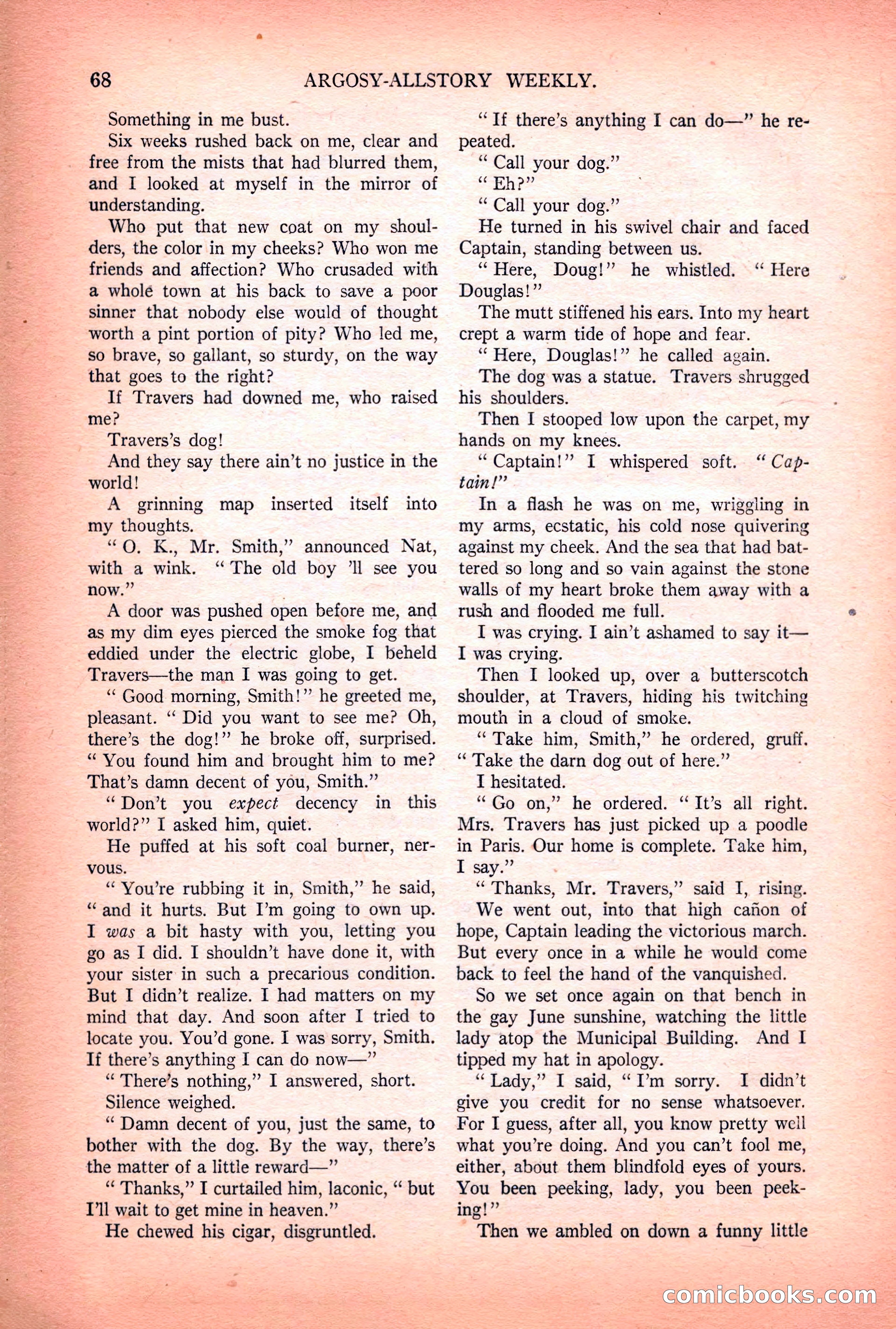 Argosy All-Story Weekly — "Lure of the Wild" — page 80 of 174