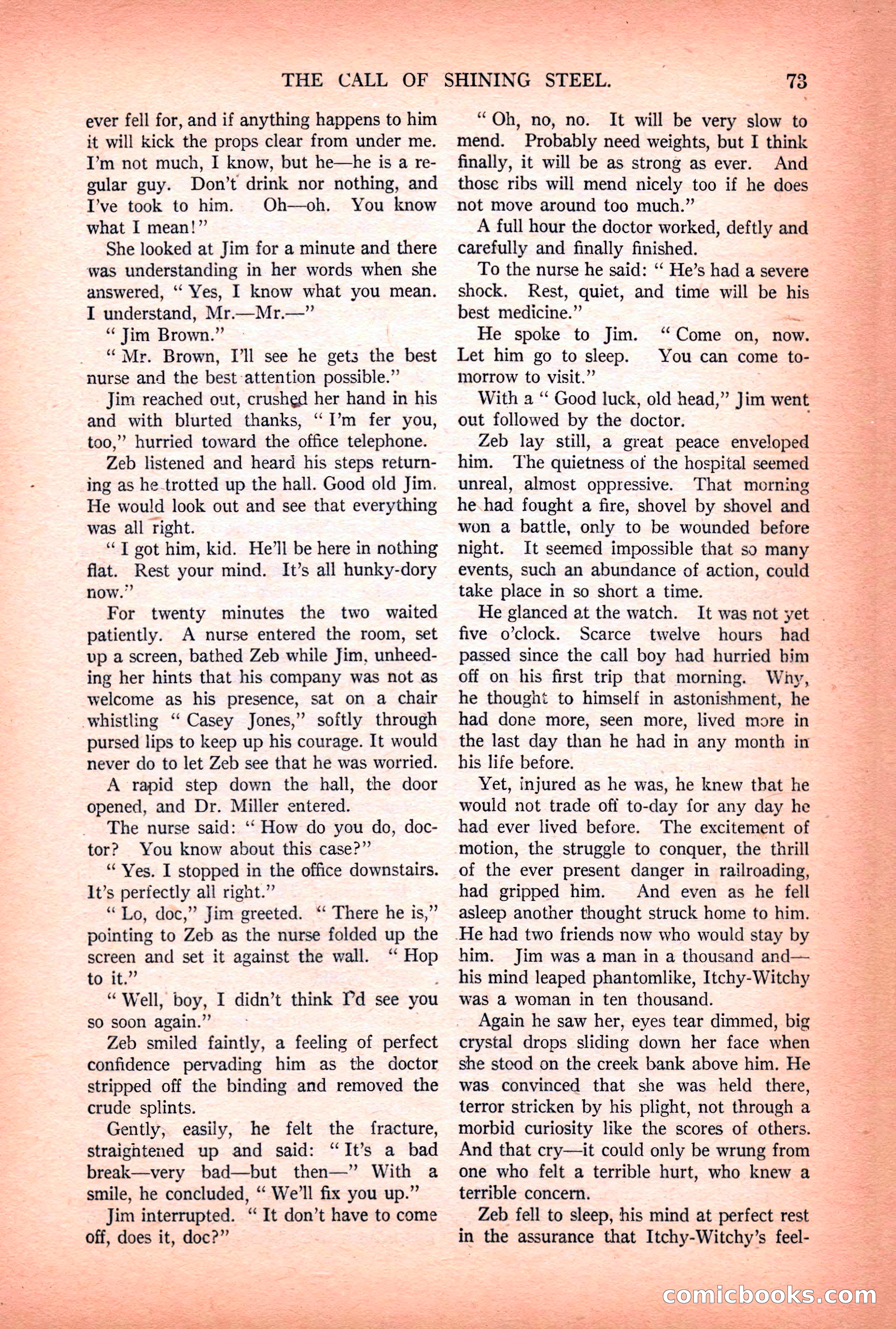 Argosy All-Story Weekly — "Lure of the Wild" — page 85 of 174