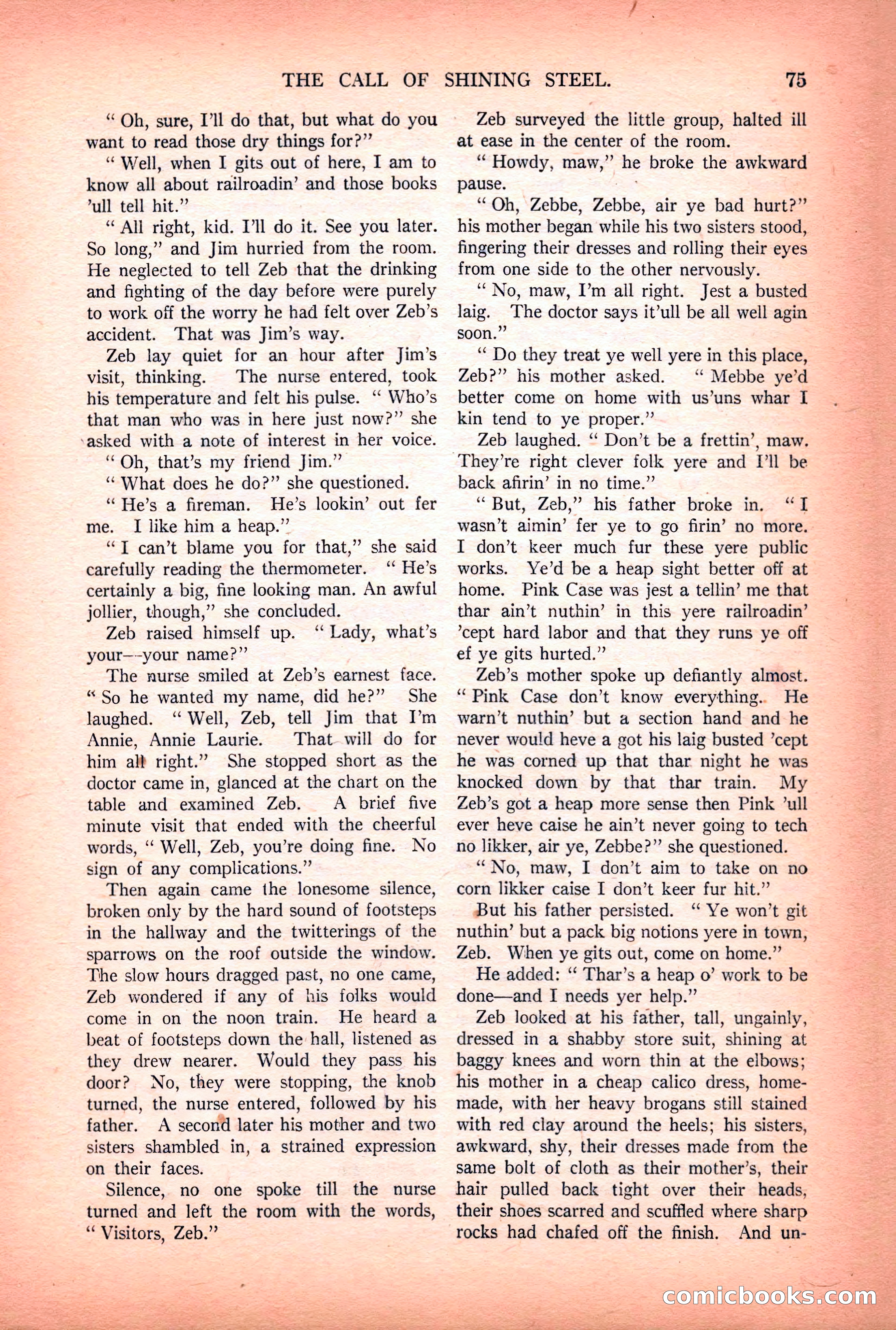 Argosy All-Story Weekly — "Lure of the Wild" — page 87 of 174