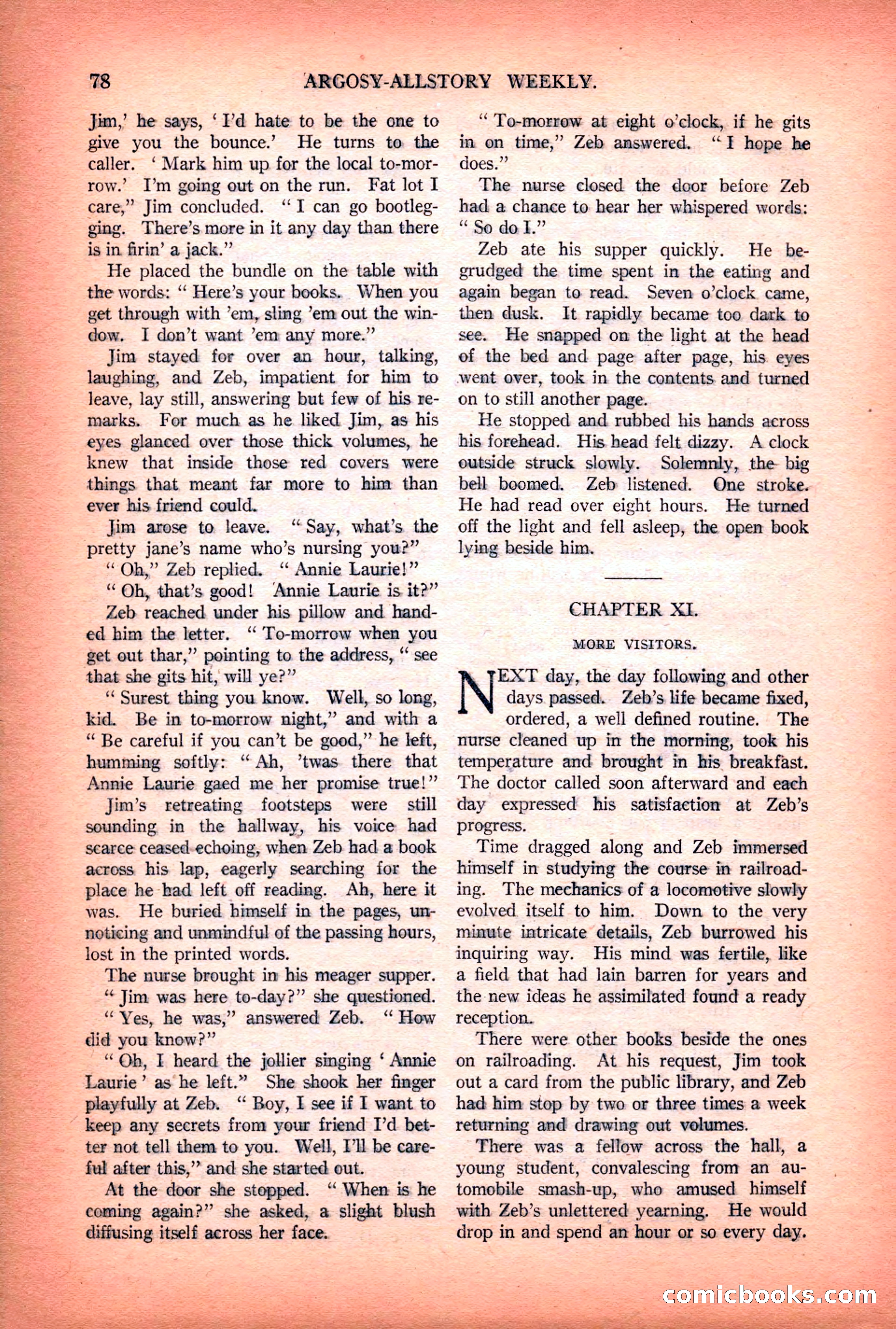 Argosy All-Story Weekly — "Lure of the Wild" — page 90 of 174