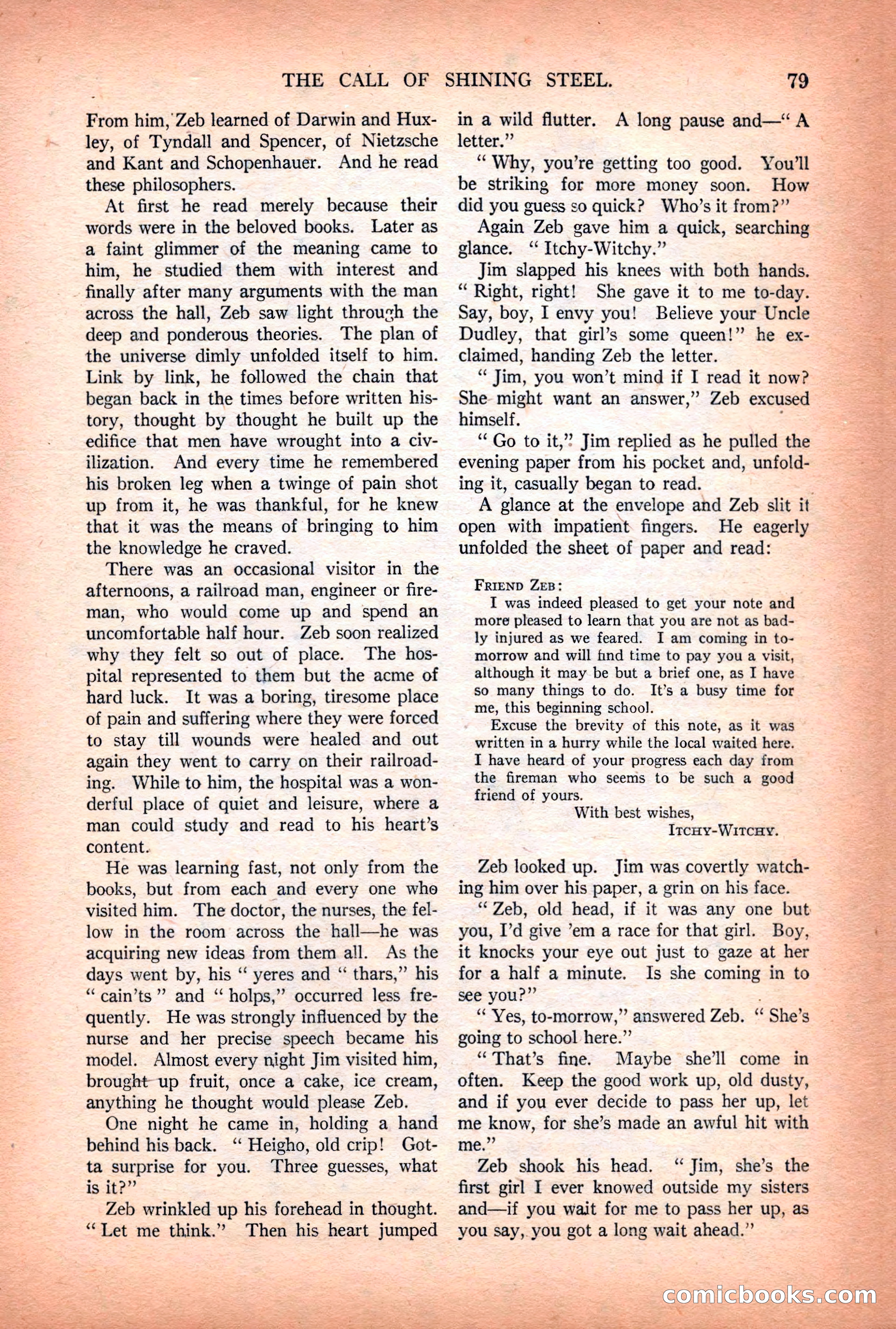 Argosy All-Story Weekly — "Lure of the Wild" — page 91 of 174