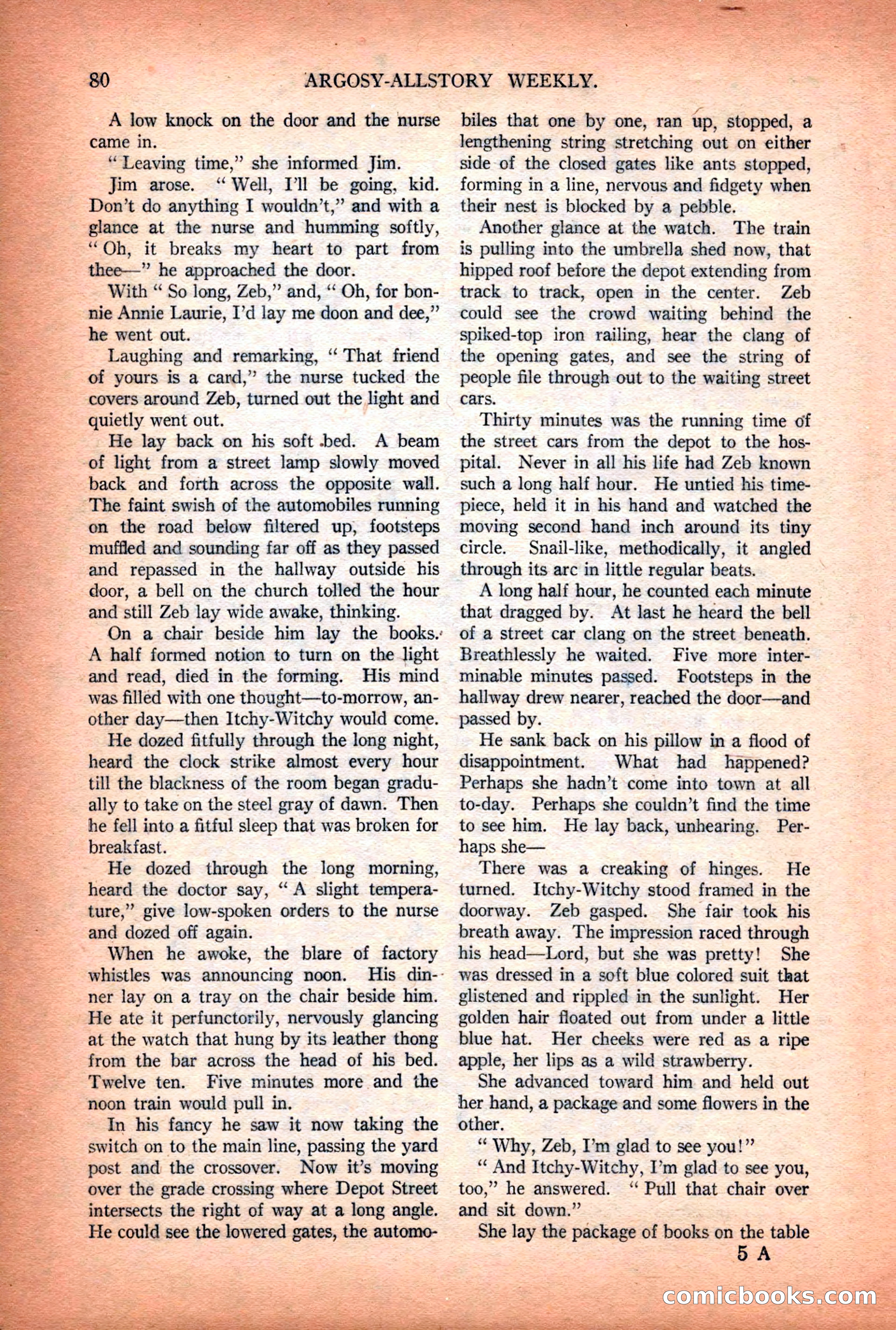Argosy All-Story Weekly — "Lure of the Wild" — page 92 of 174