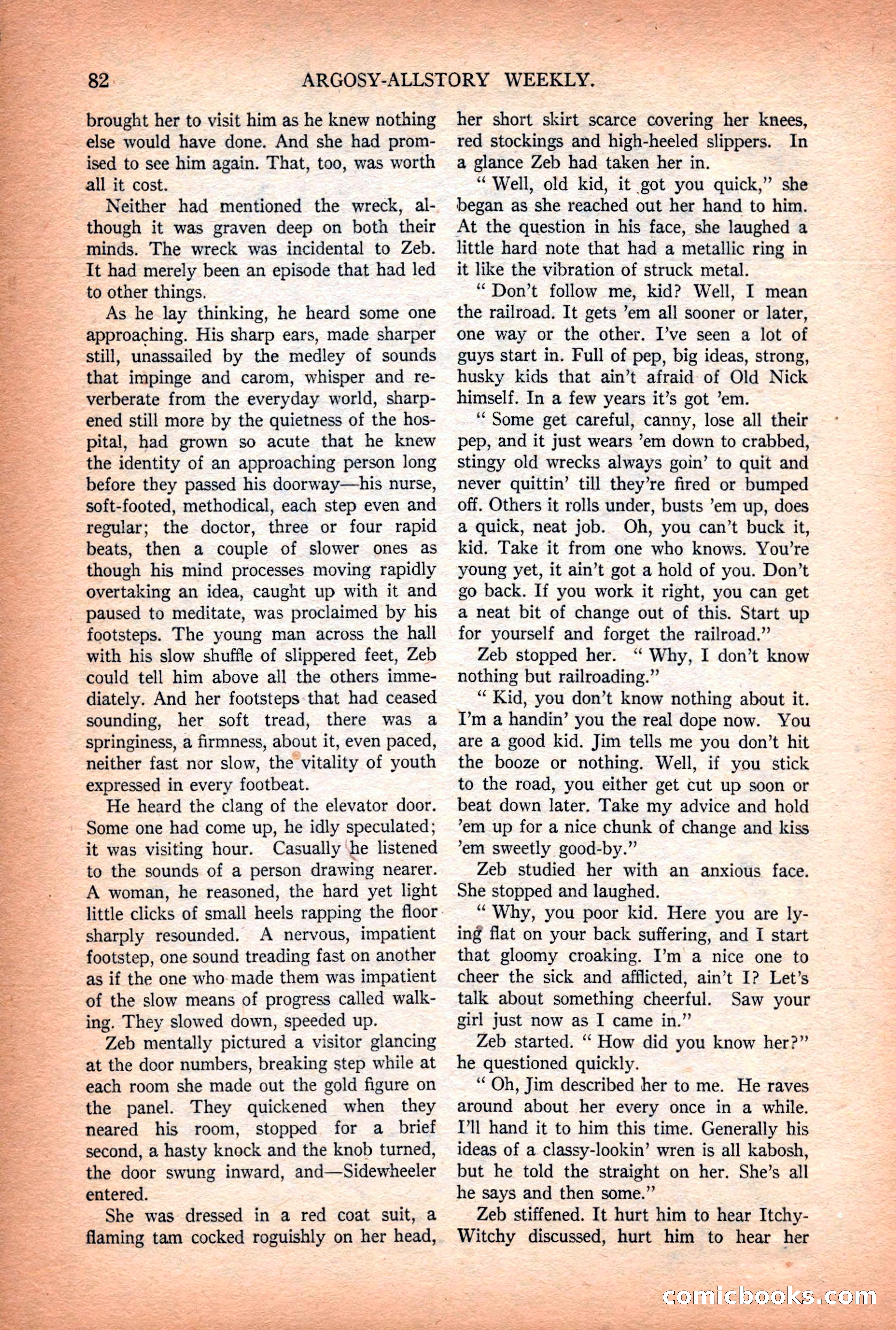 Argosy All-Story Weekly — "Lure of the Wild" — page 94 of 174