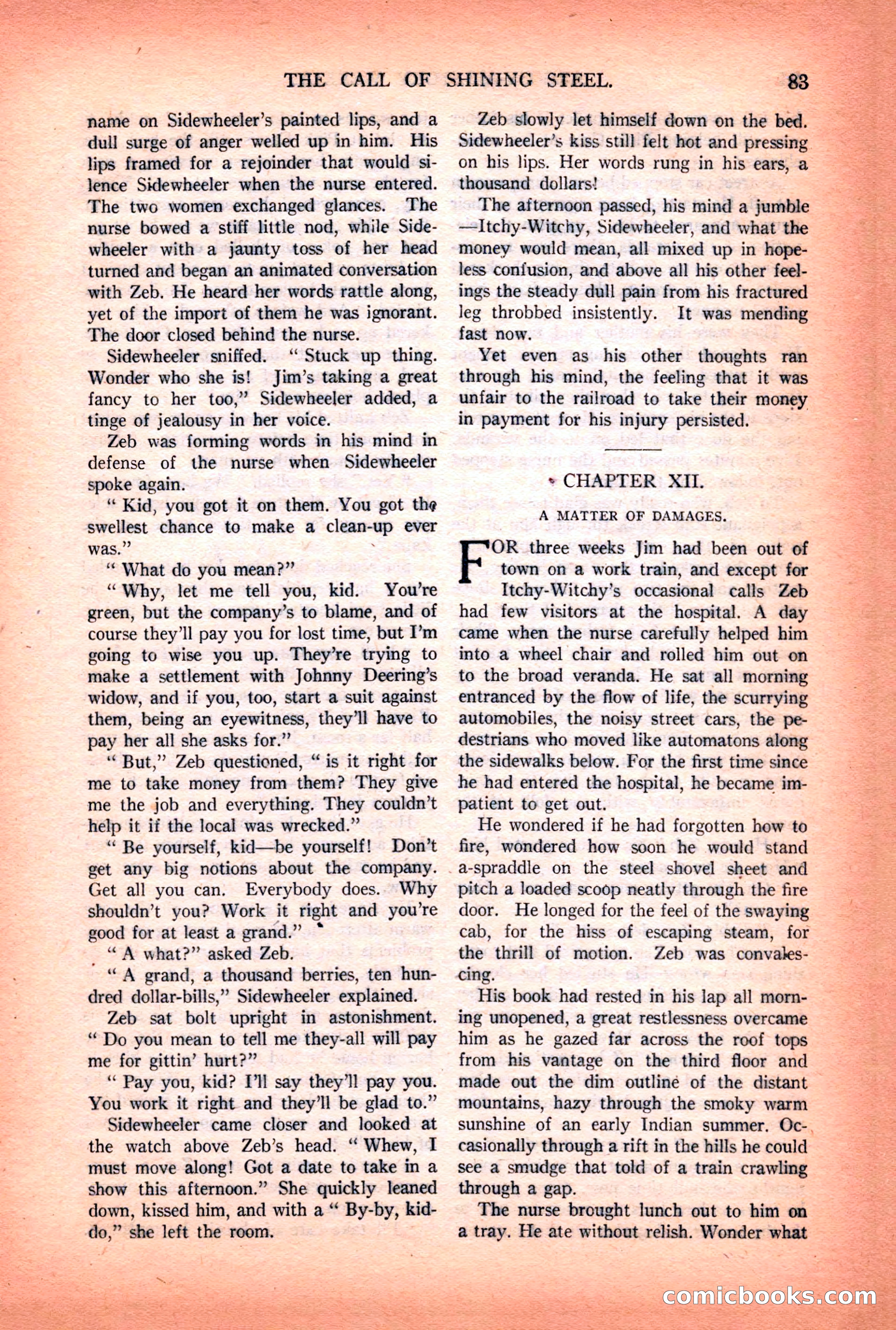 Argosy All-Story Weekly — "Lure of the Wild" — page 95 of 174