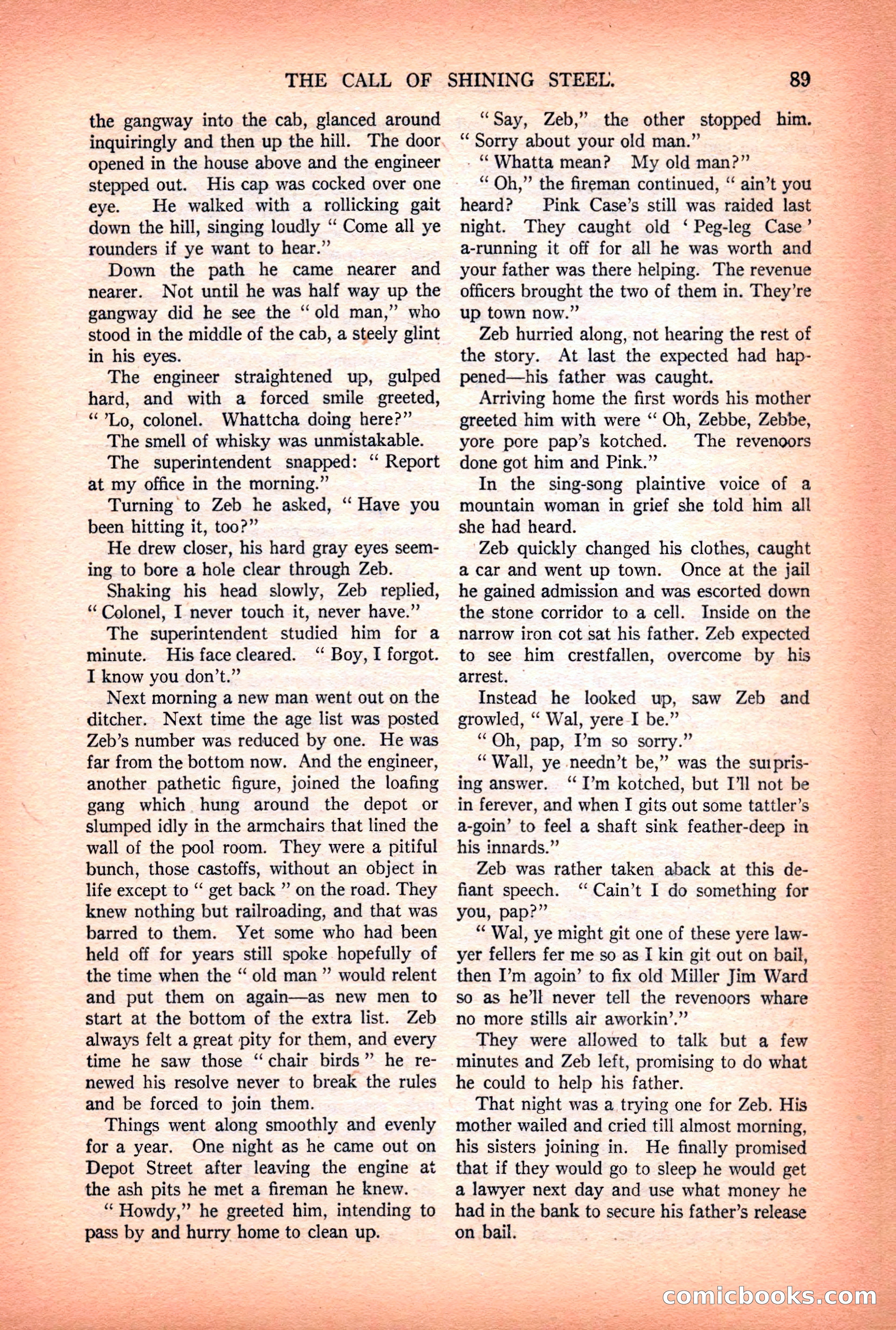 Argosy All-Story Weekly — "Lure of the Wild" — page 101 of 174