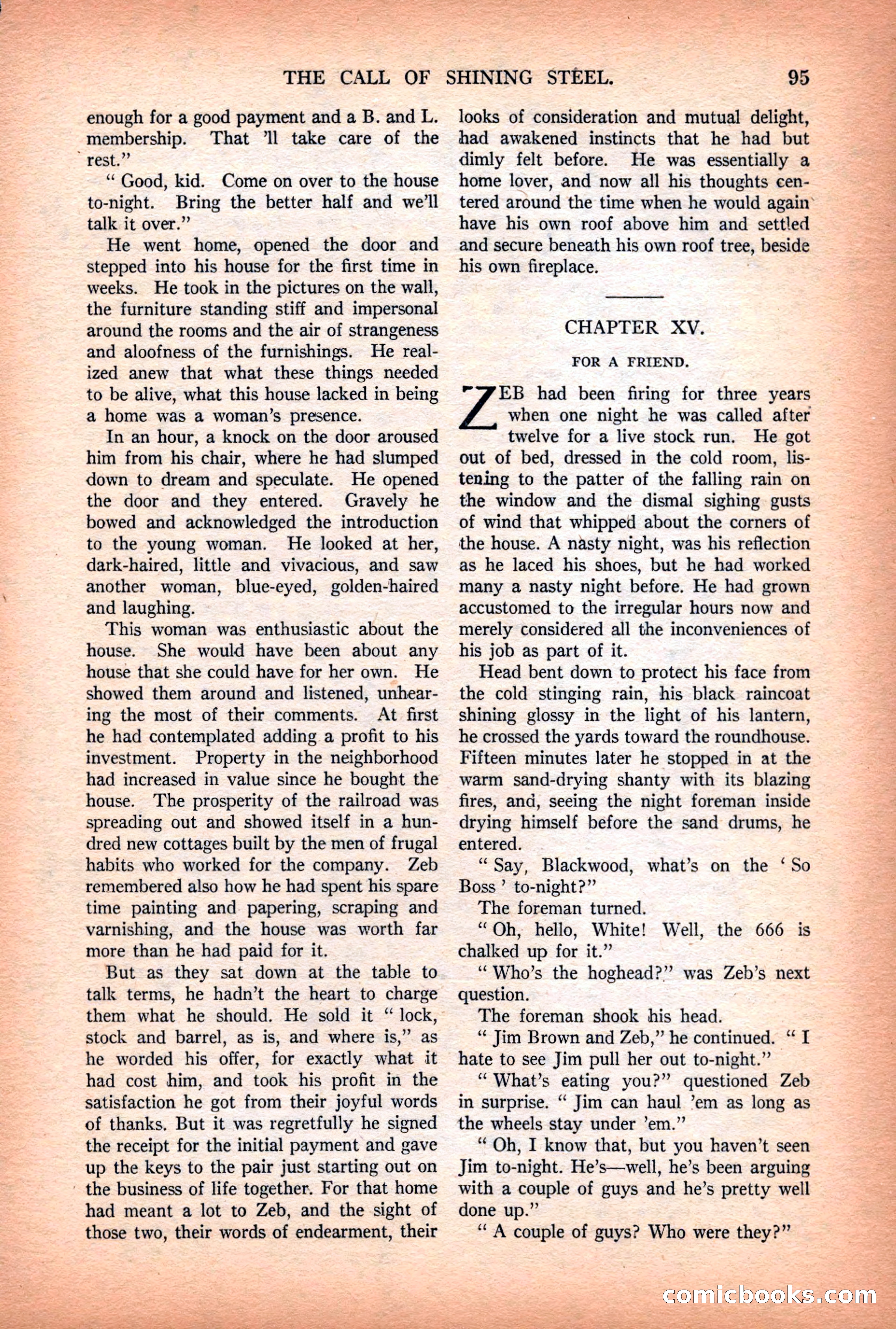 Argosy All-Story Weekly — "Lure of the Wild" — page 107 of 174