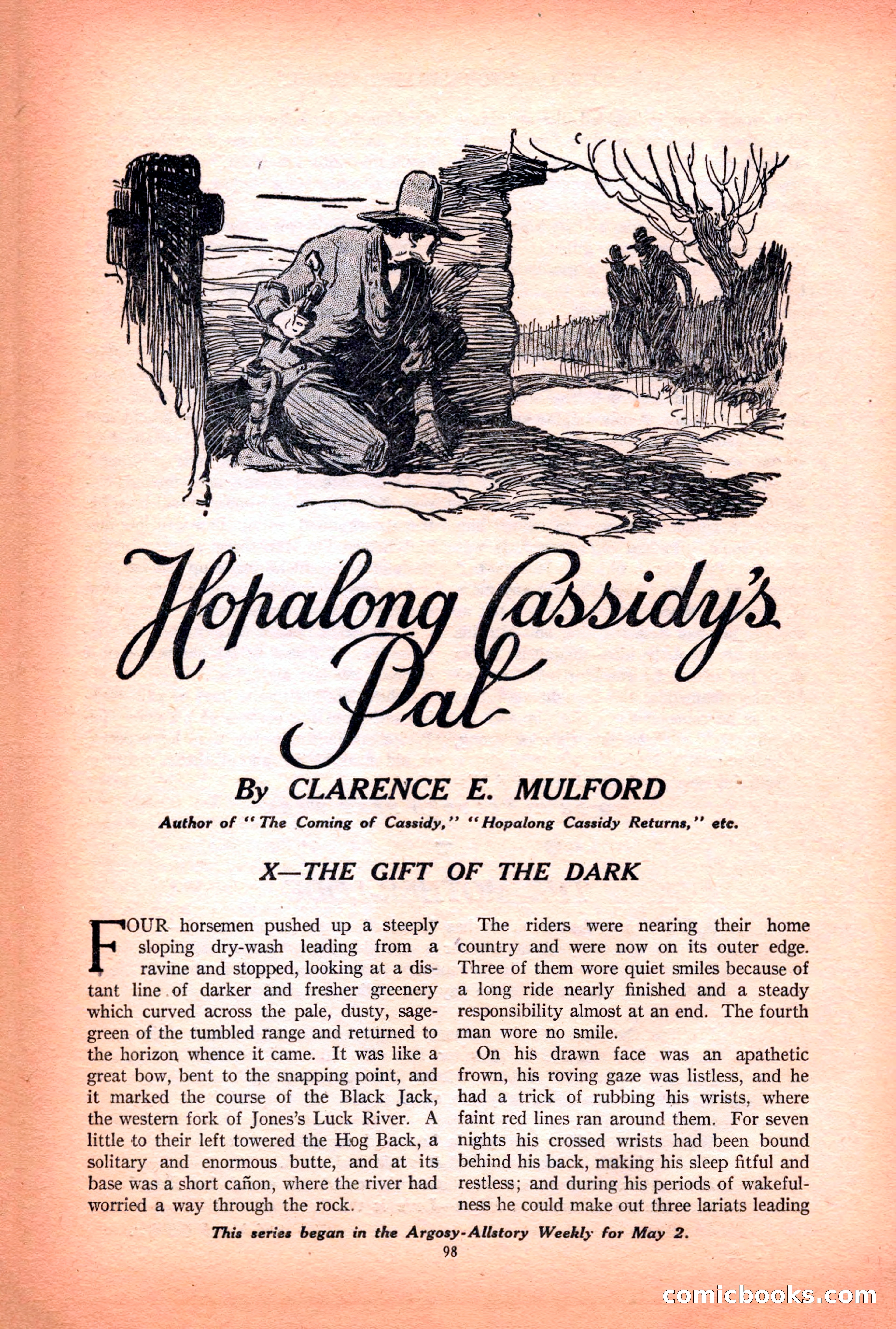 Argosy All-Story Weekly — "Lure of the Wild" — page 110 of 174