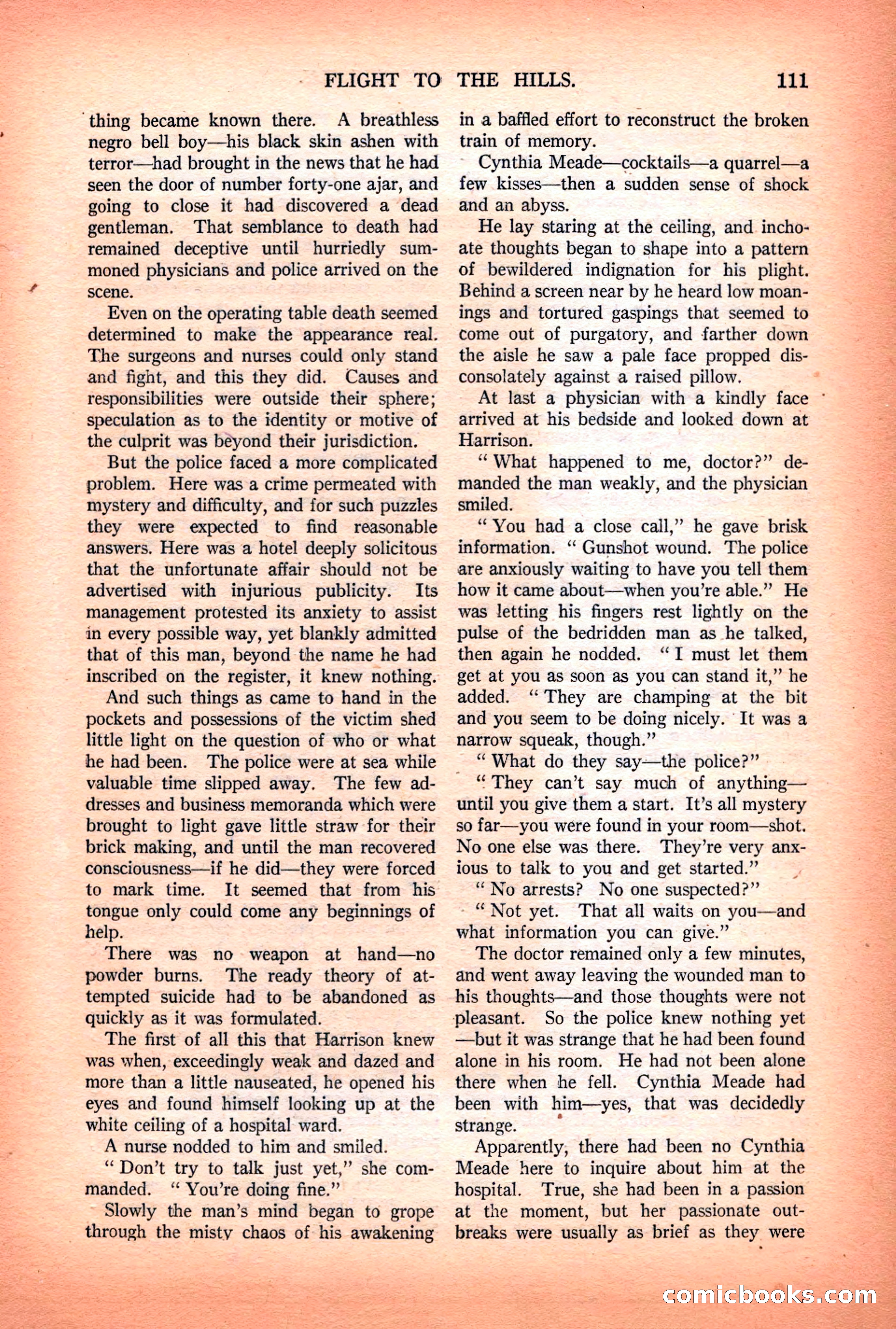 Argosy All-Story Weekly — "Lure of the Wild" — page 123 of 174