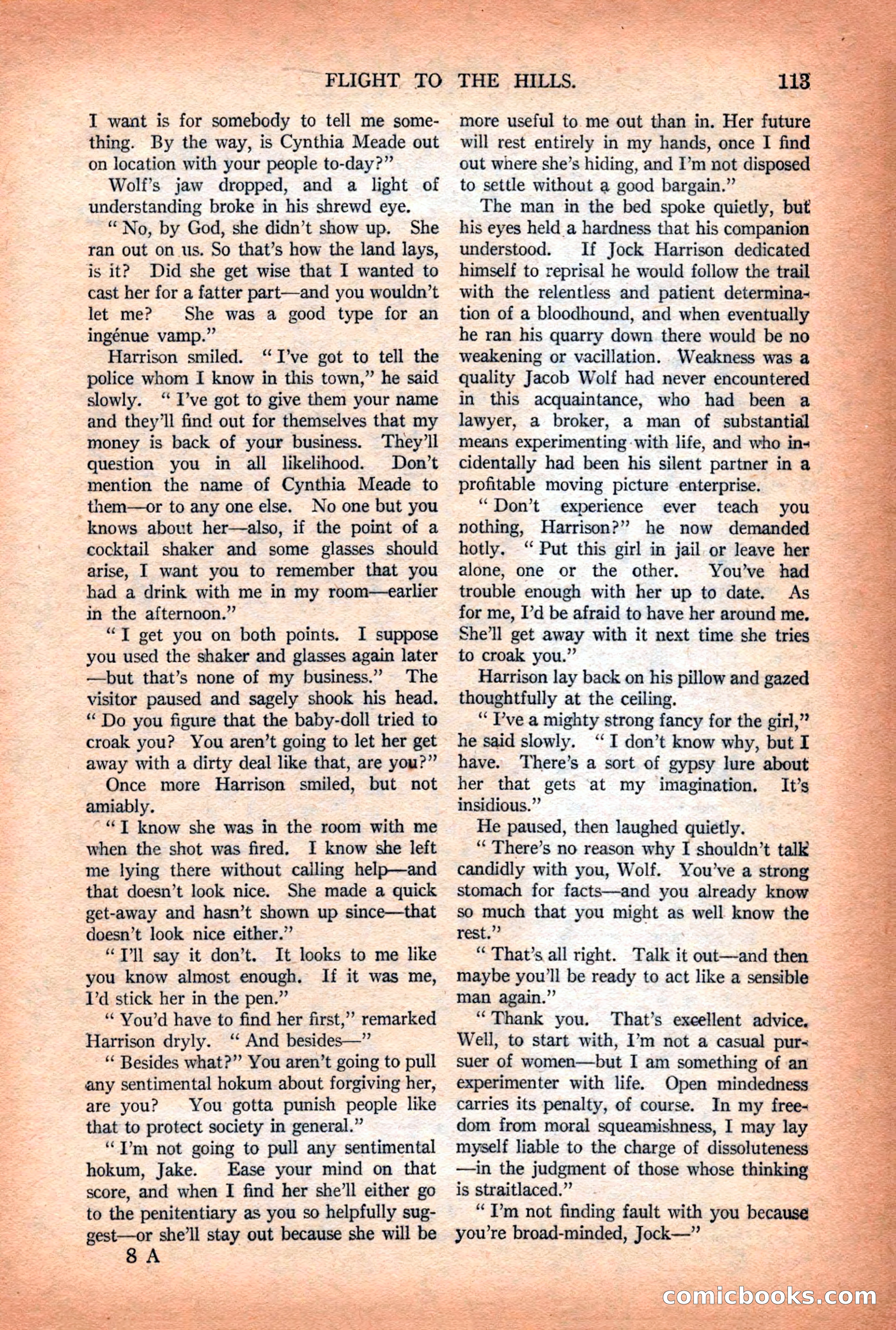 Argosy All-Story Weekly — "Lure of the Wild" — page 125 of 174