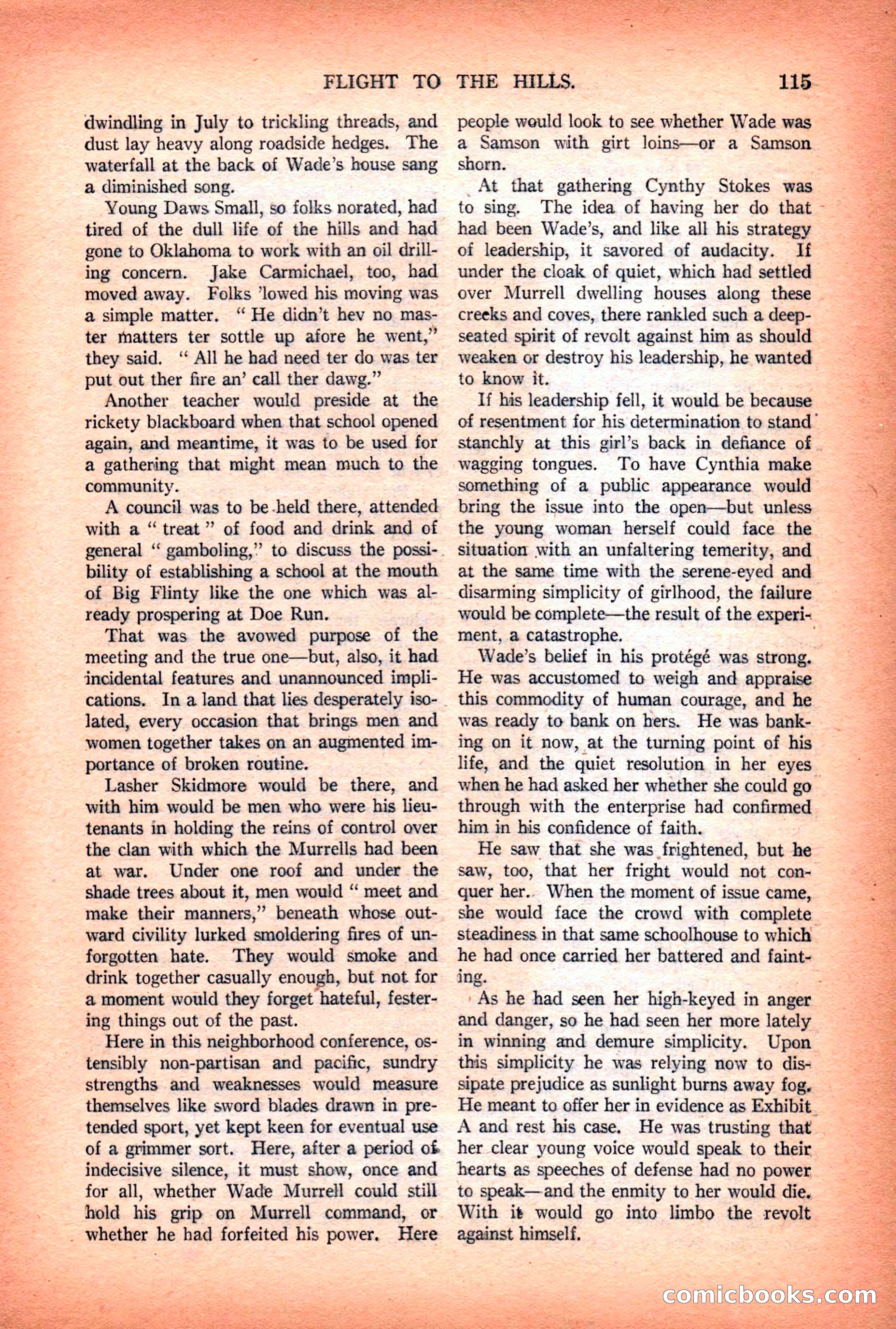 Argosy All-Story Weekly — "Lure of the Wild" — page 127 of 174