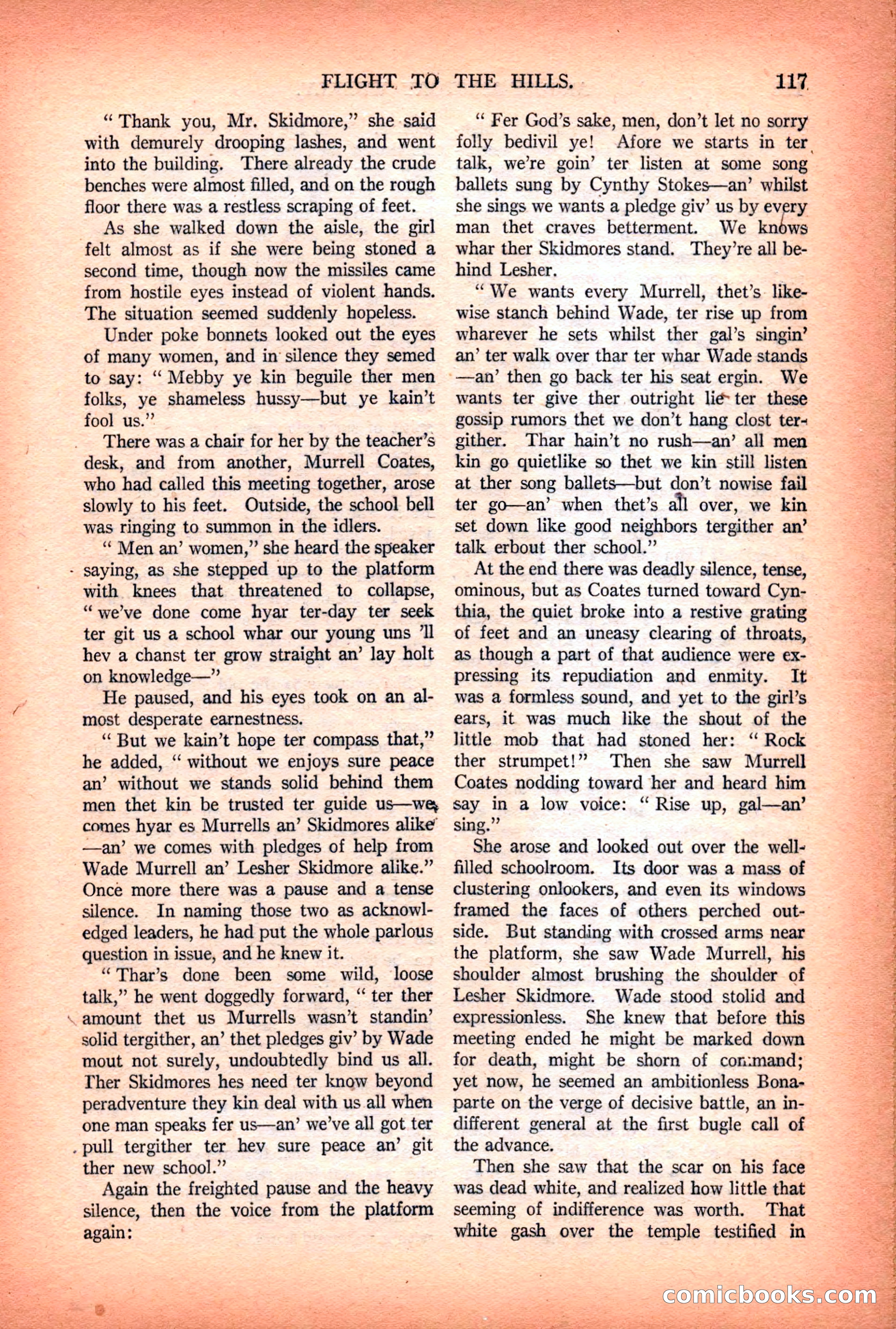 Argosy All-Story Weekly — "Lure of the Wild" — page 129 of 174