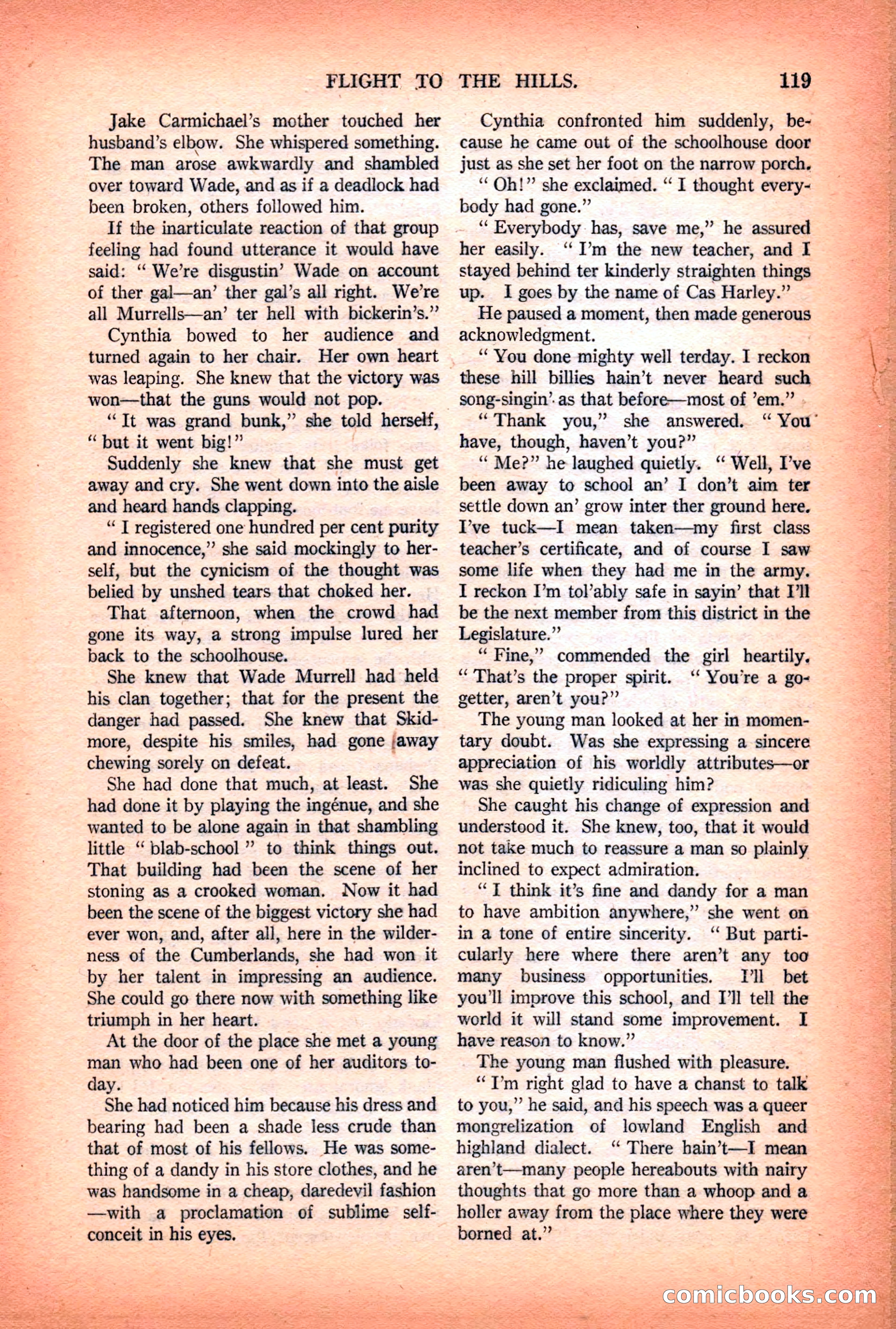 Argosy All-Story Weekly — "Lure of the Wild" — page 131 of 174