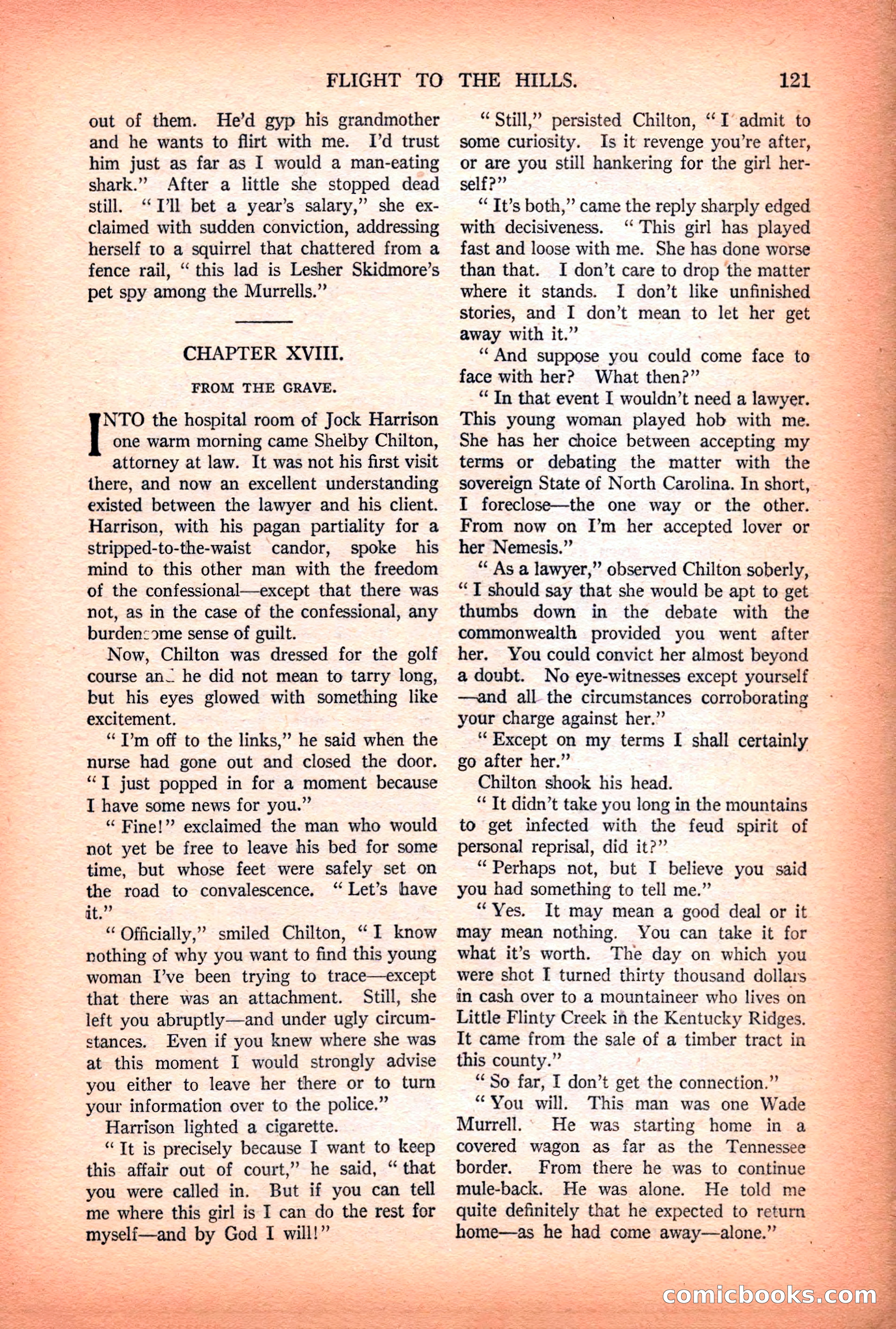 Argosy All-Story Weekly — "Lure of the Wild" — page 133 of 174