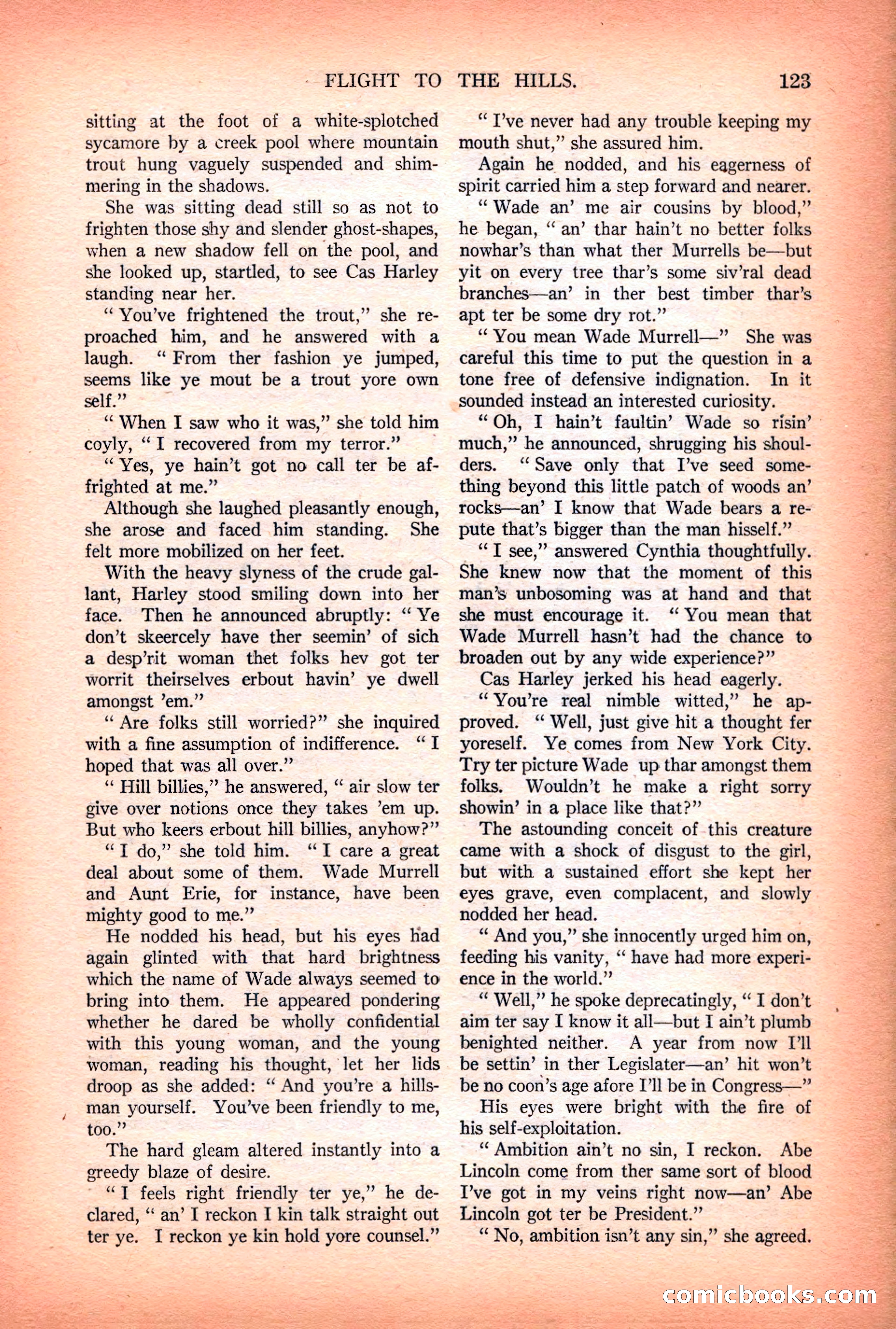 Argosy All-Story Weekly — "Lure of the Wild" — page 135 of 174