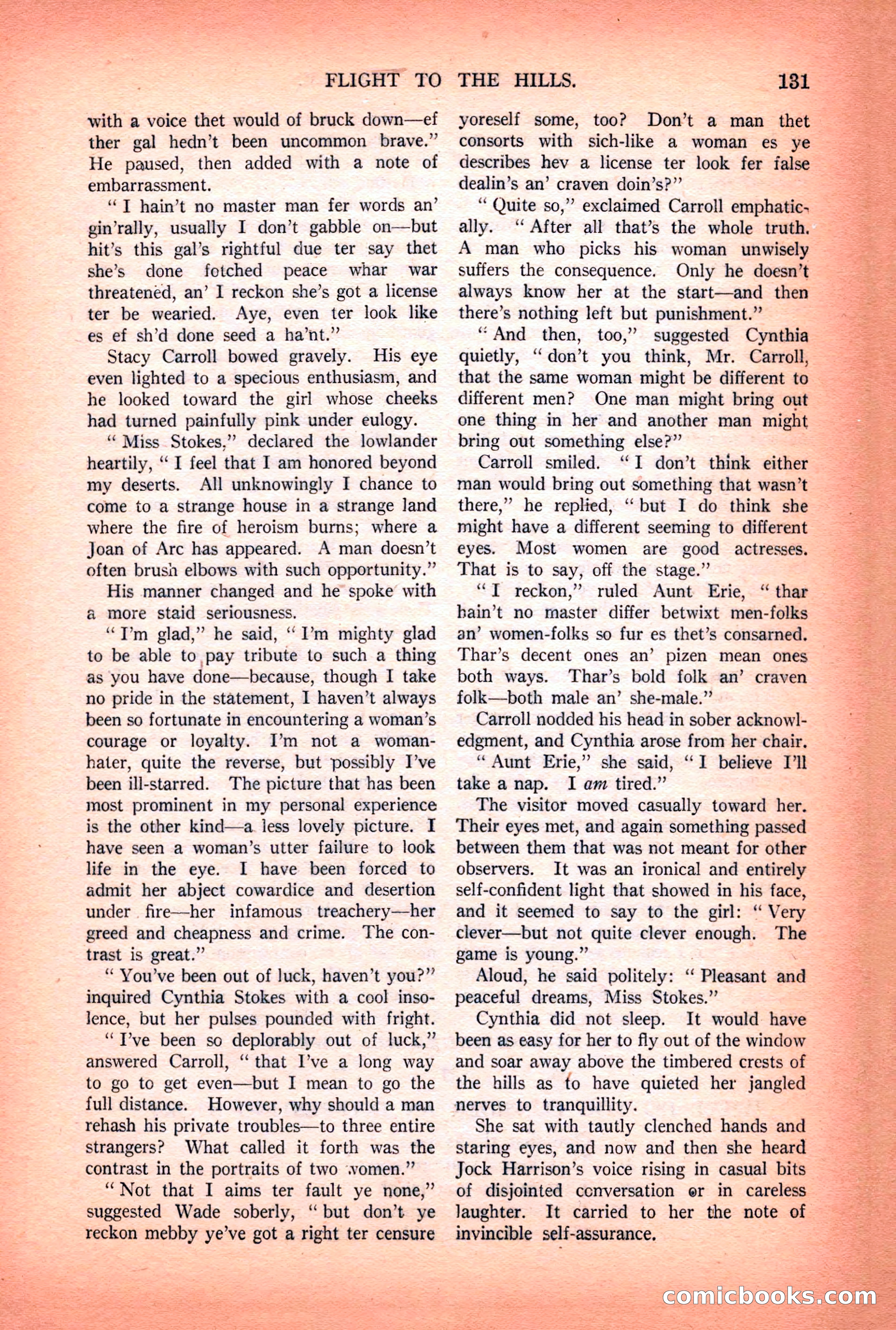 Argosy All-Story Weekly — "Lure of the Wild" — page 143 of 174