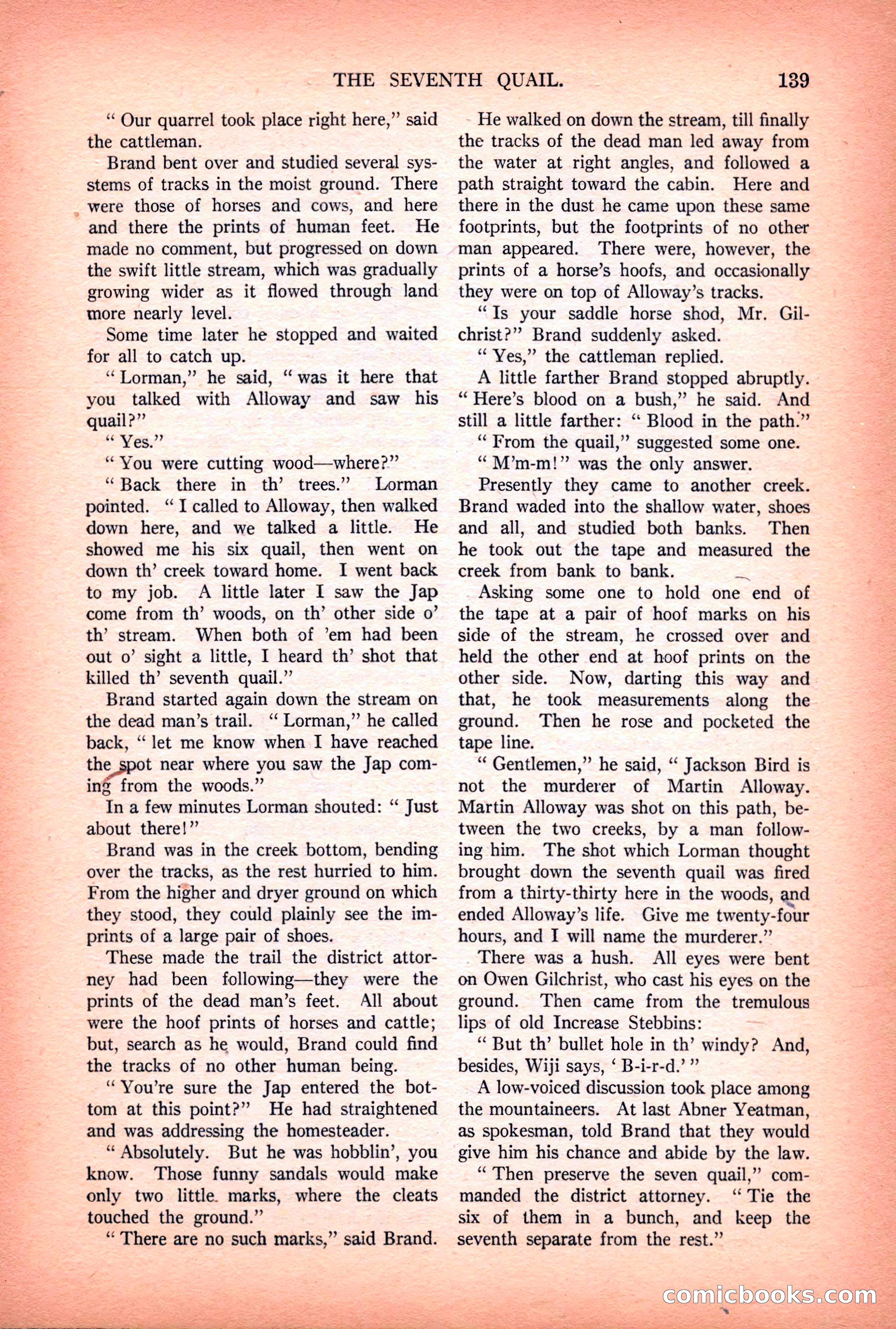 Argosy All-Story Weekly — "Lure of the Wild" — page 151 of 174