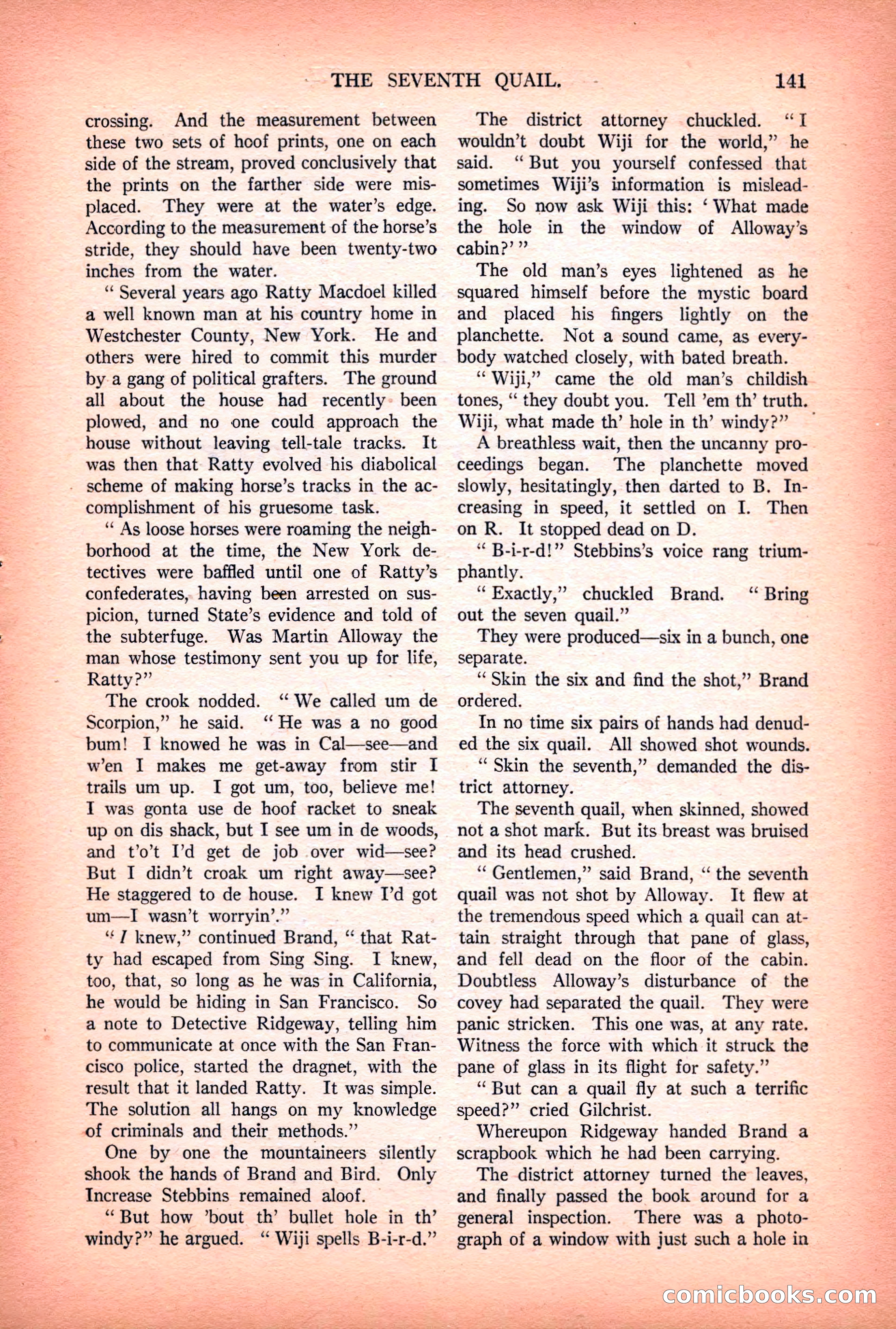 Argosy All-Story Weekly — "Lure of the Wild" — page 153 of 174