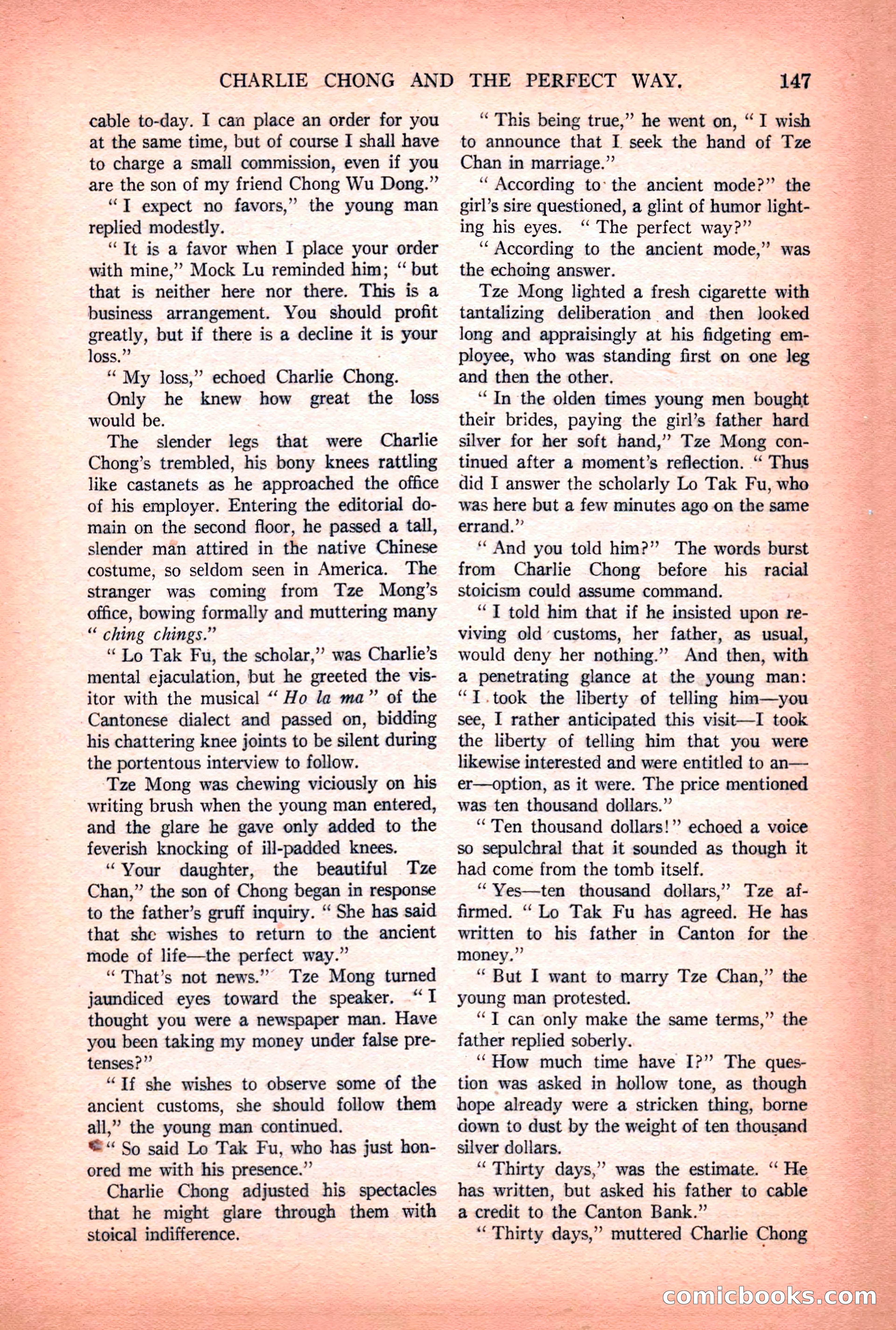 Argosy All-Story Weekly — "Lure of the Wild" — page 159 of 174