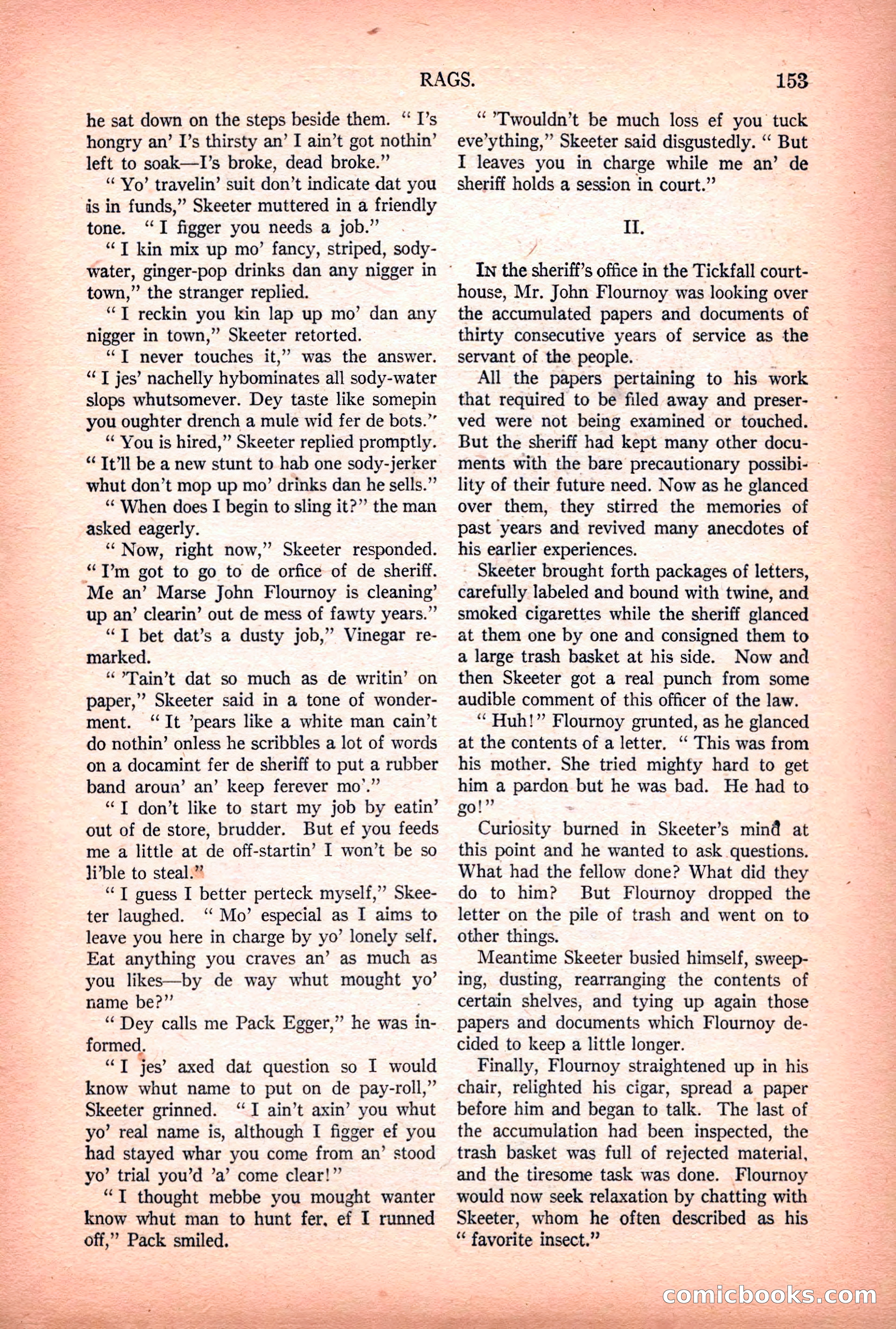 Argosy All-Story Weekly — "Lure of the Wild" — page 165 of 174
