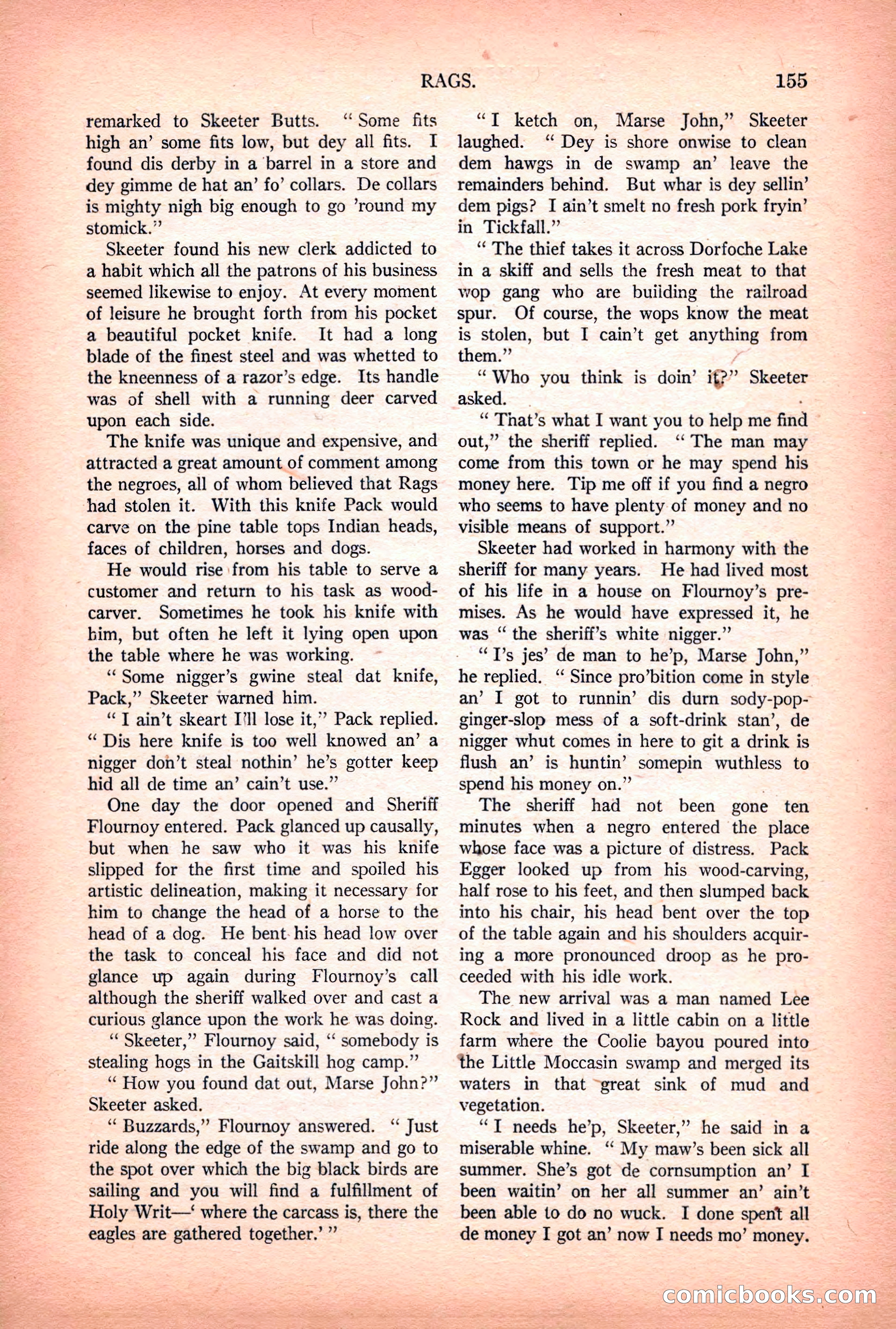 Argosy All-Story Weekly — "Lure of the Wild" — page 167 of 174