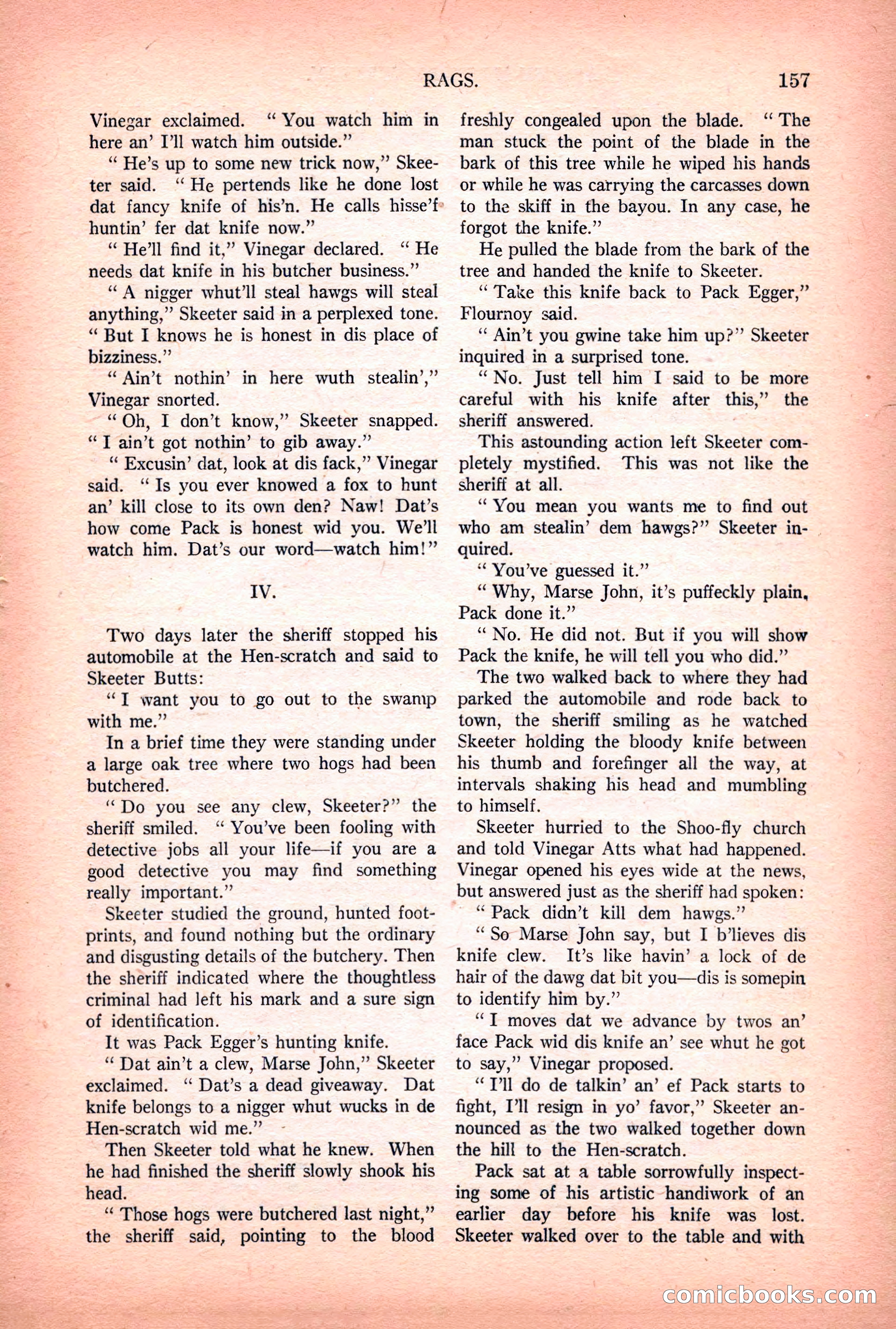 Argosy All-Story Weekly — "Lure of the Wild" — page 169 of 174