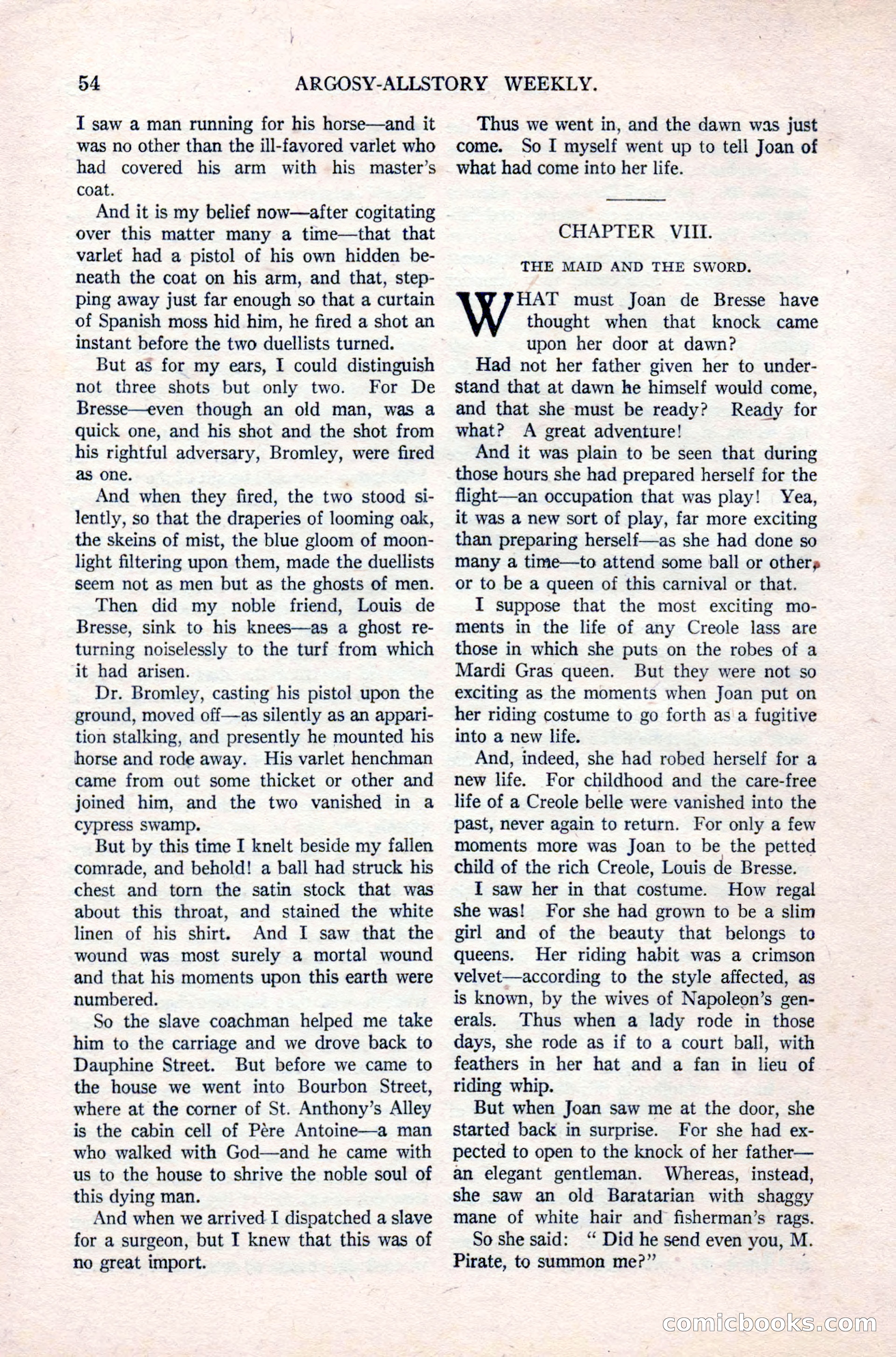 Argosy All-Story Weekly, September 26, 1925 — page 60 of 168