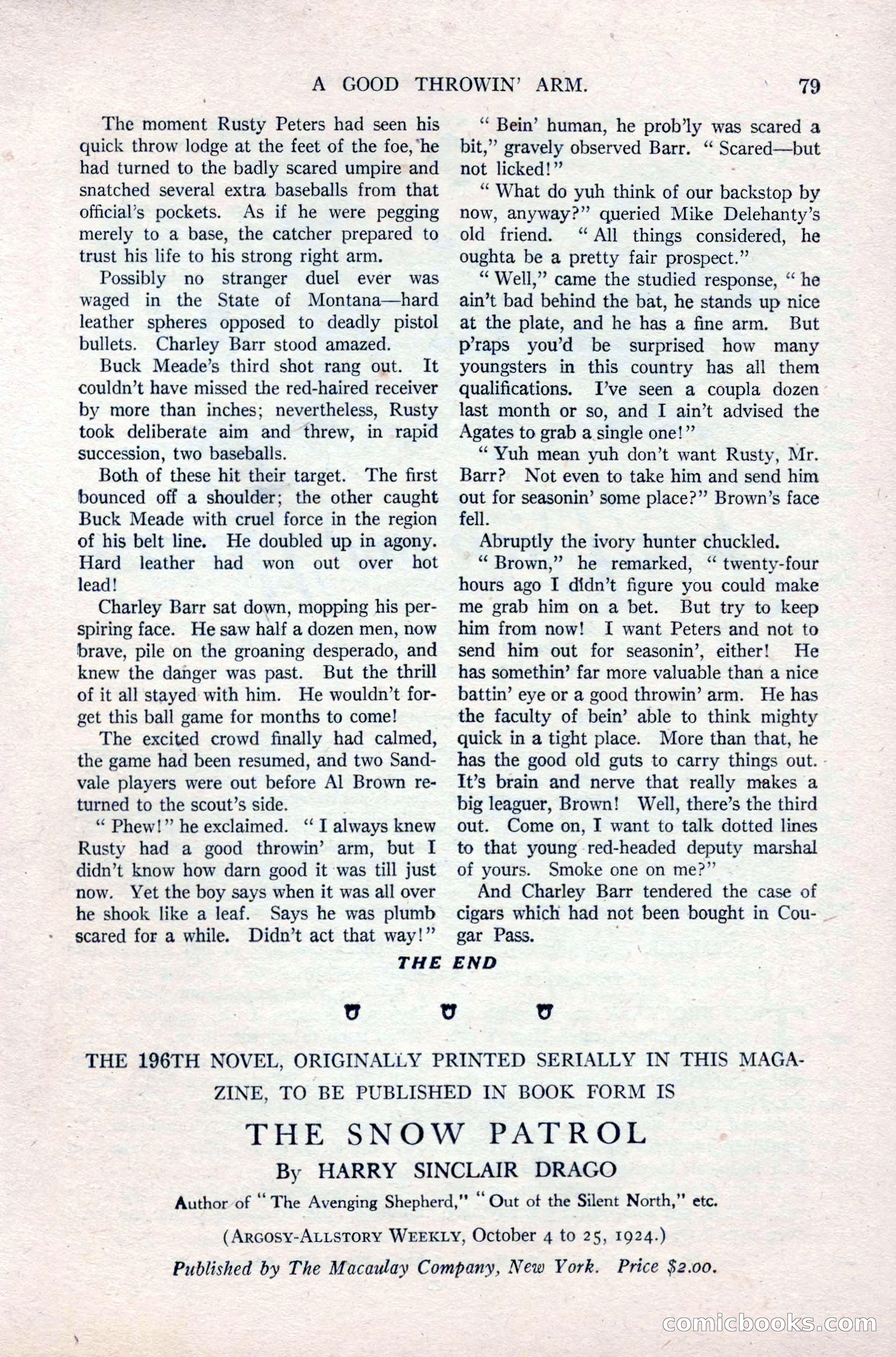 Argosy All-Story Weekly, September 26, 1925 — page 85 of 168