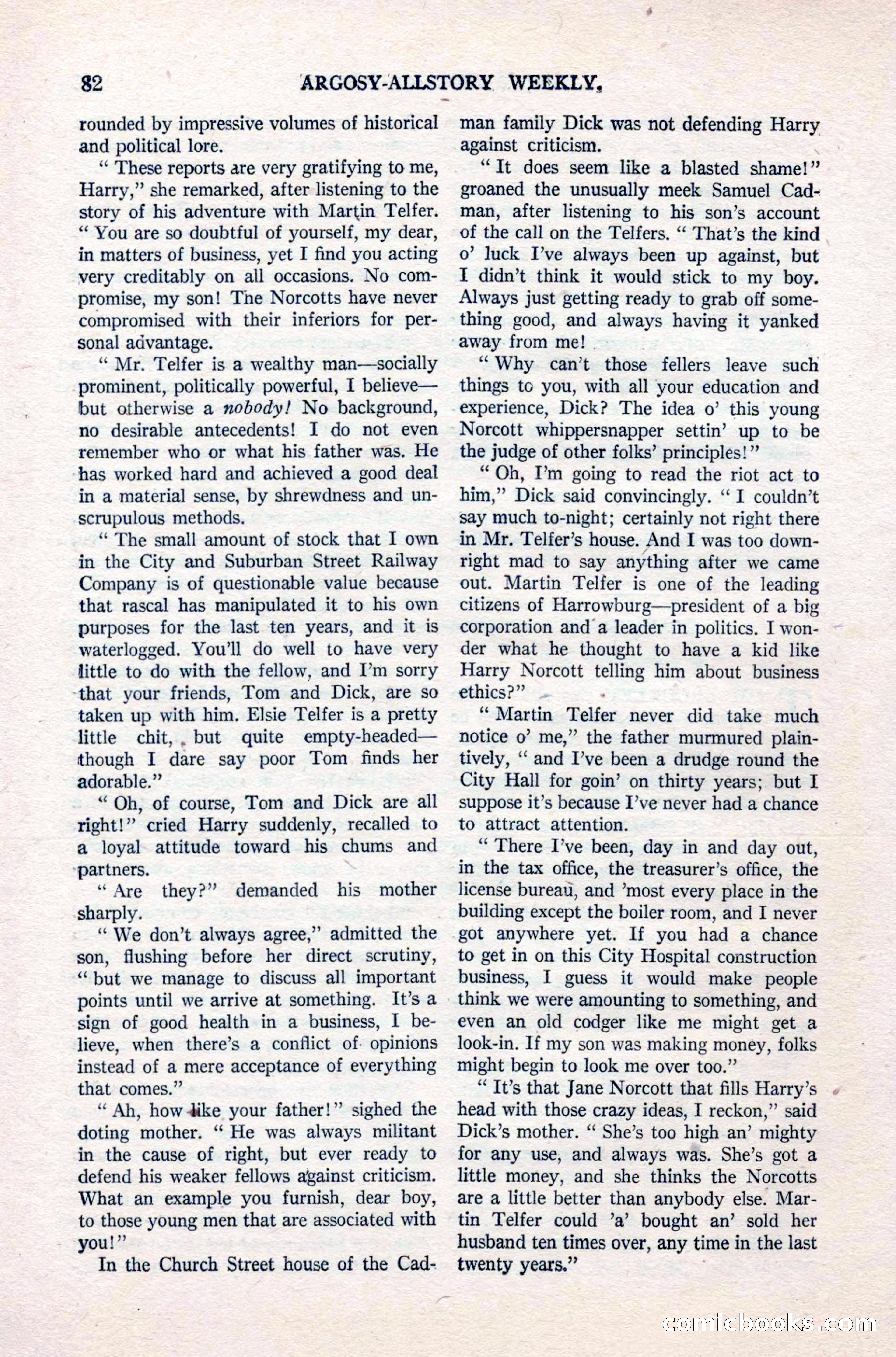 Argosy All-Story Weekly, September 26, 1925 — page 88 of 168