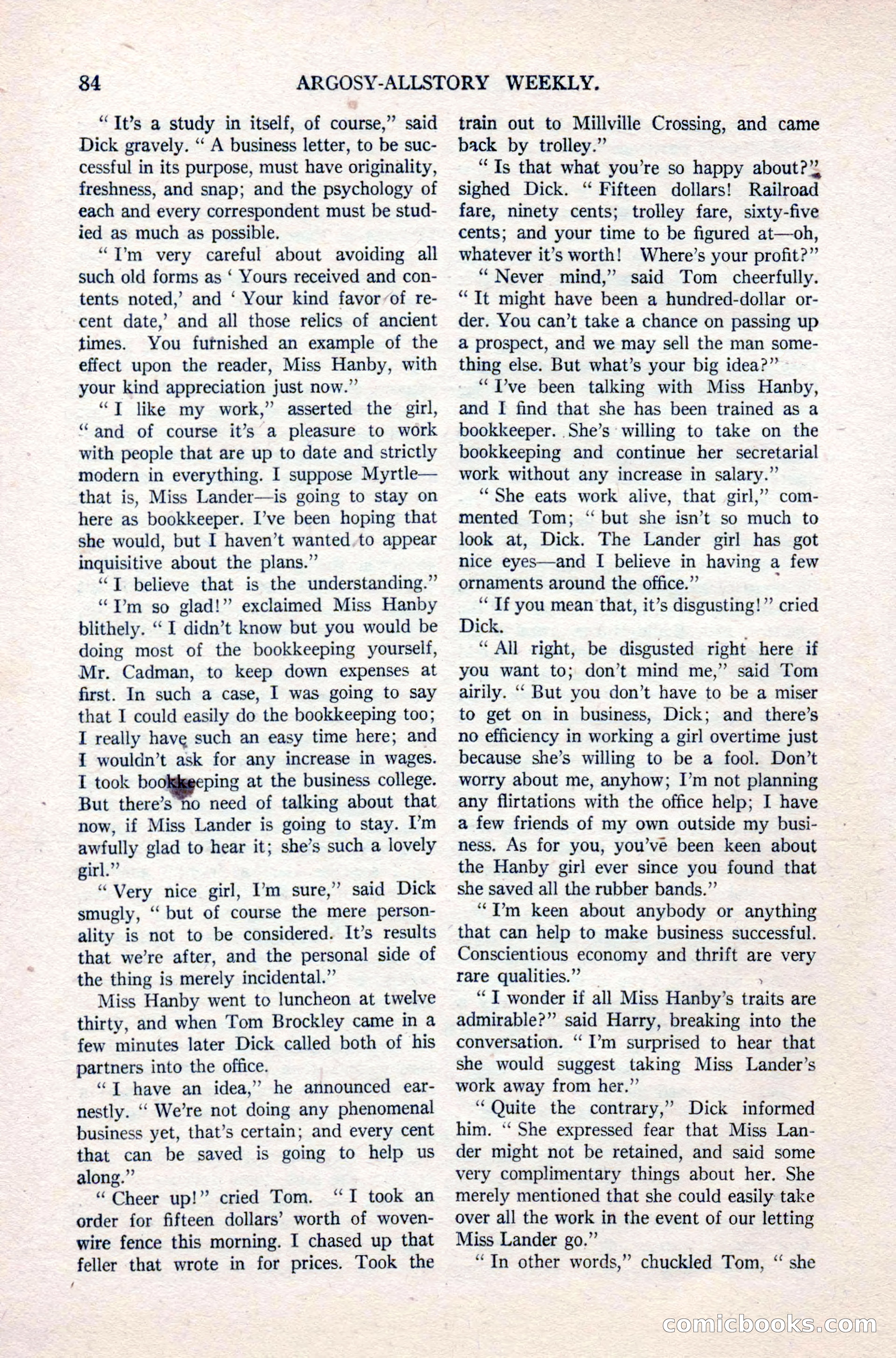 Argosy All-Story Weekly, September 26, 1925 — page 90 of 168
