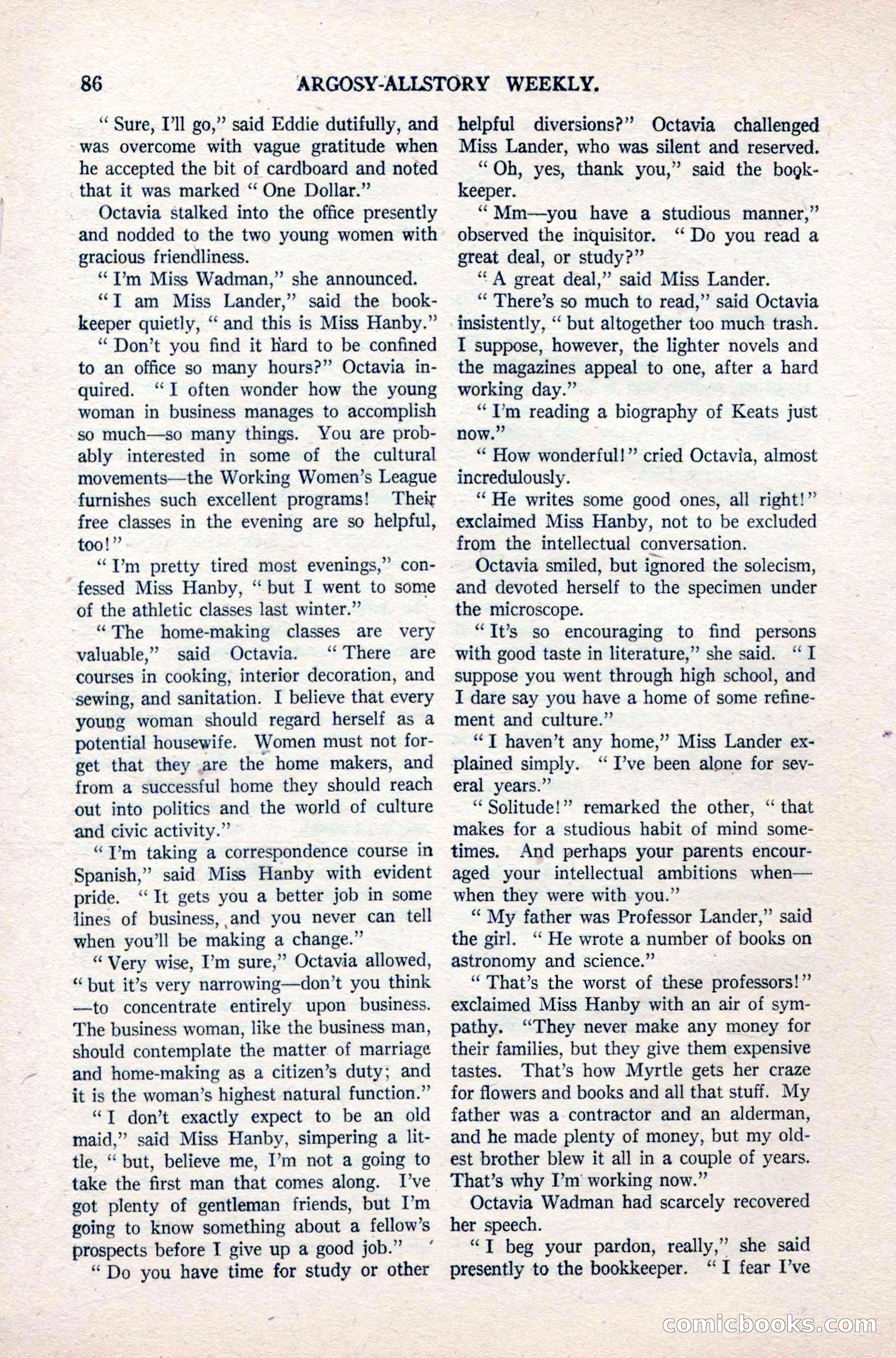Argosy All-Story Weekly, September 26, 1925 — page 92 of 168