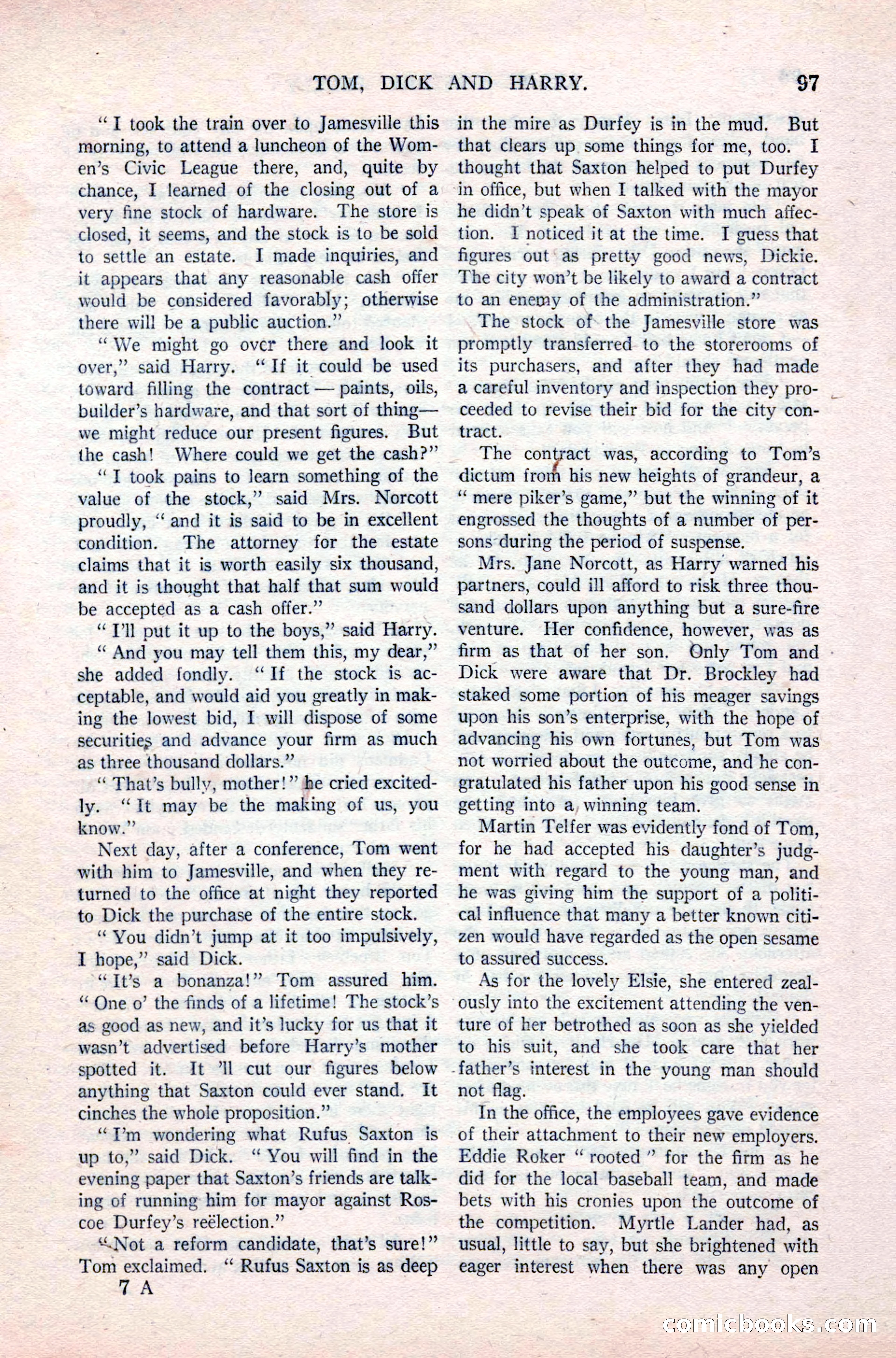 Argosy All-Story Weekly, September 26, 1925 — page 103 of 168